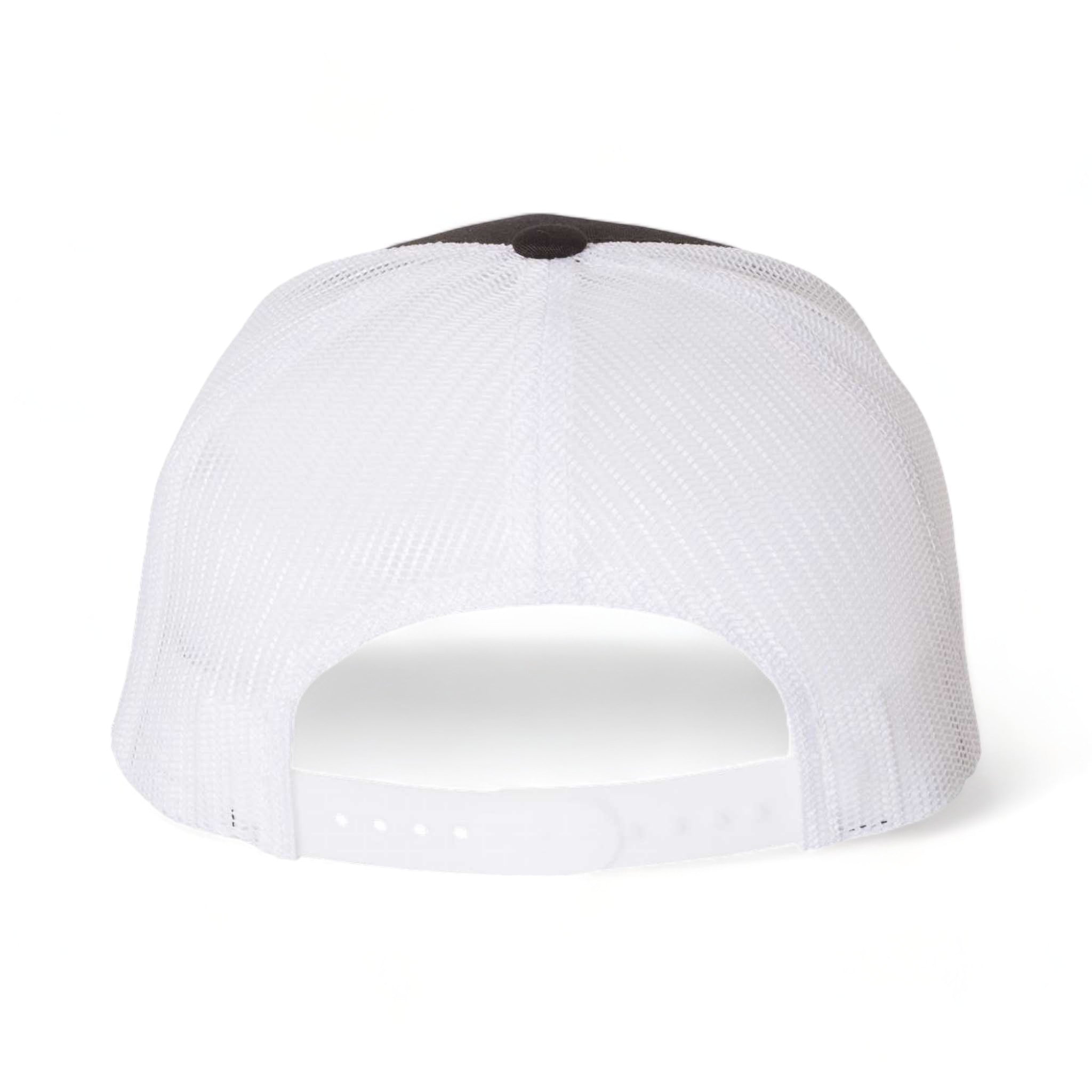 Back view of YP Classics 6506 custom hat in black and white