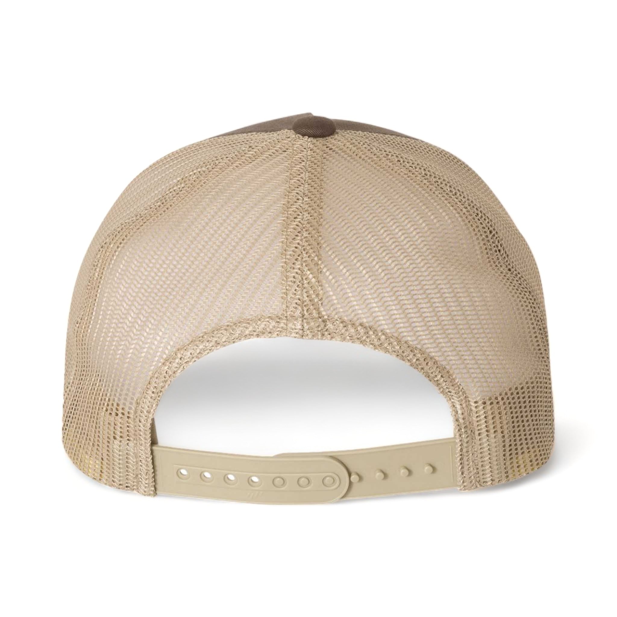Back view of YP Classics 6506 custom hat in brown and khaki