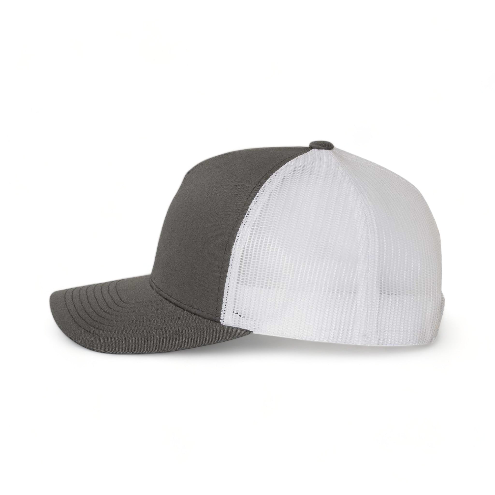 Side view of YP Classics 6506 custom hat in charcoal and white