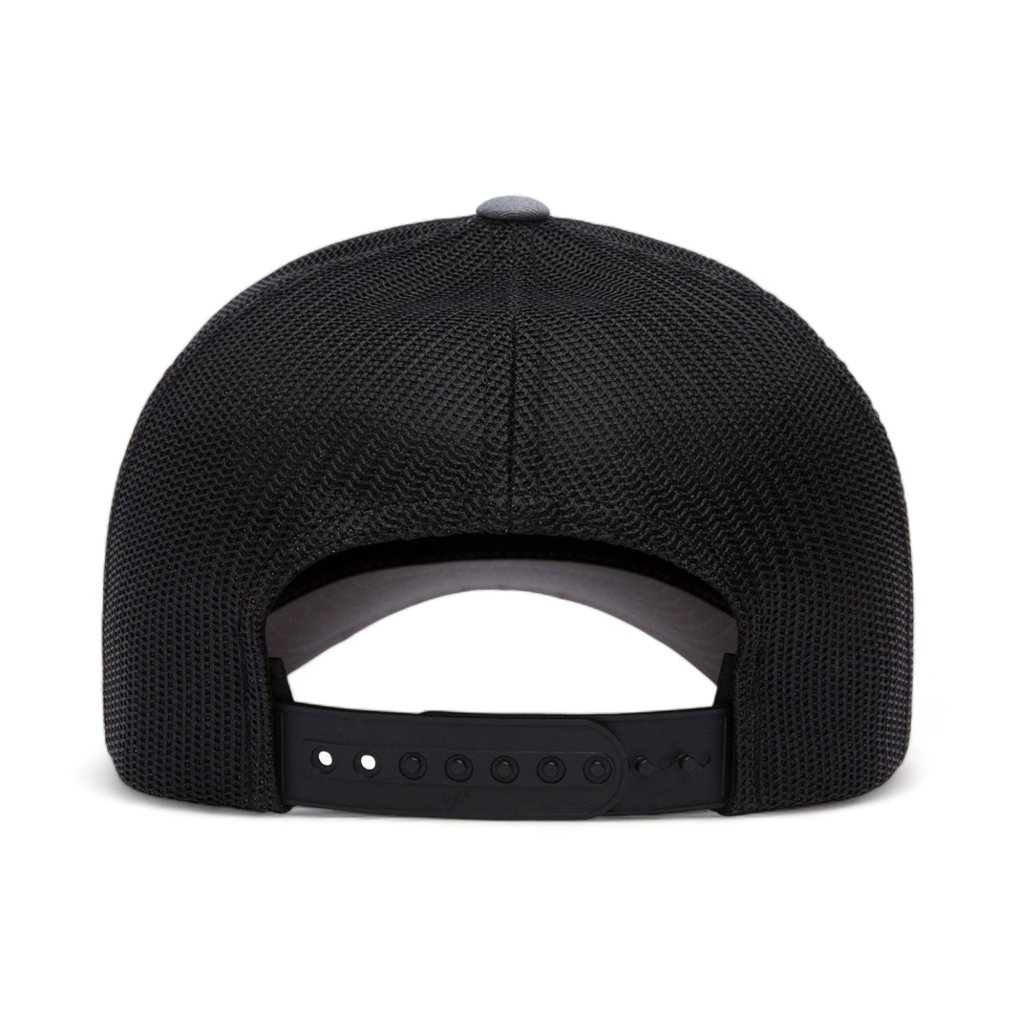 Back view of YP Classics 6506 custom hat in heather and black