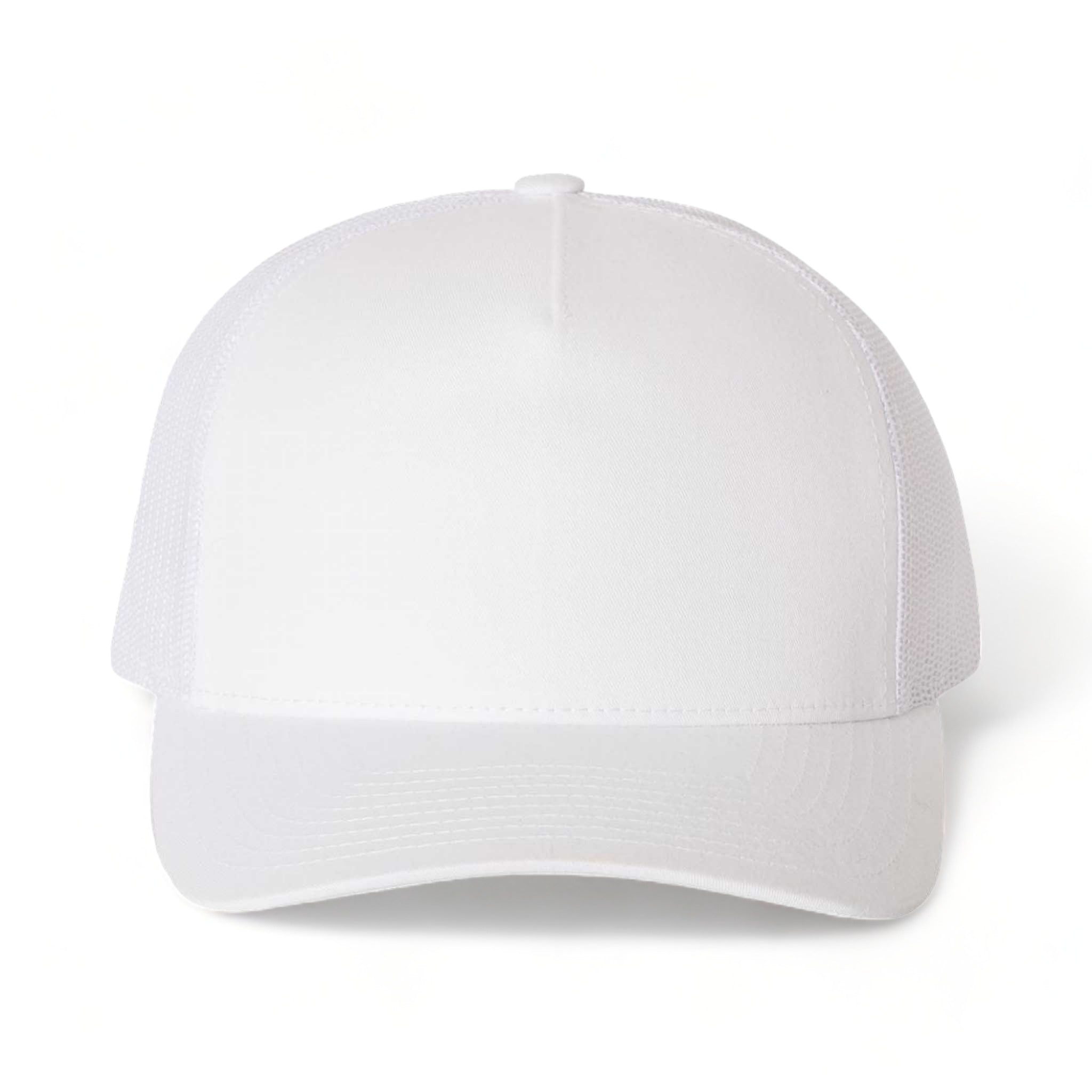 Front view of YP Classics 6506 custom hat in white