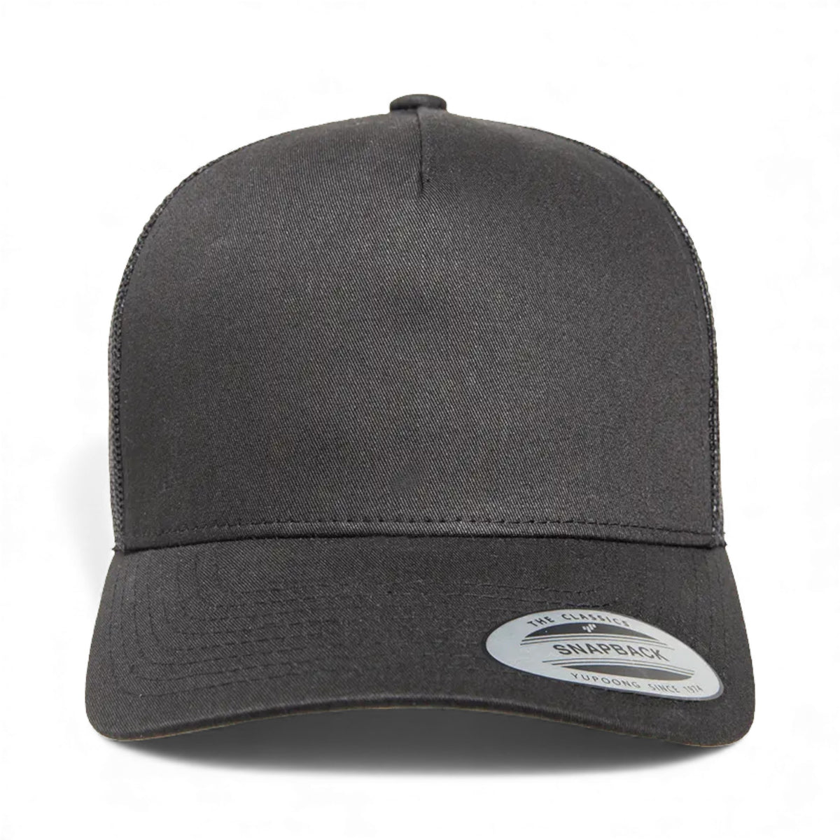 Front view of YP Classics 6506 custom hat in black