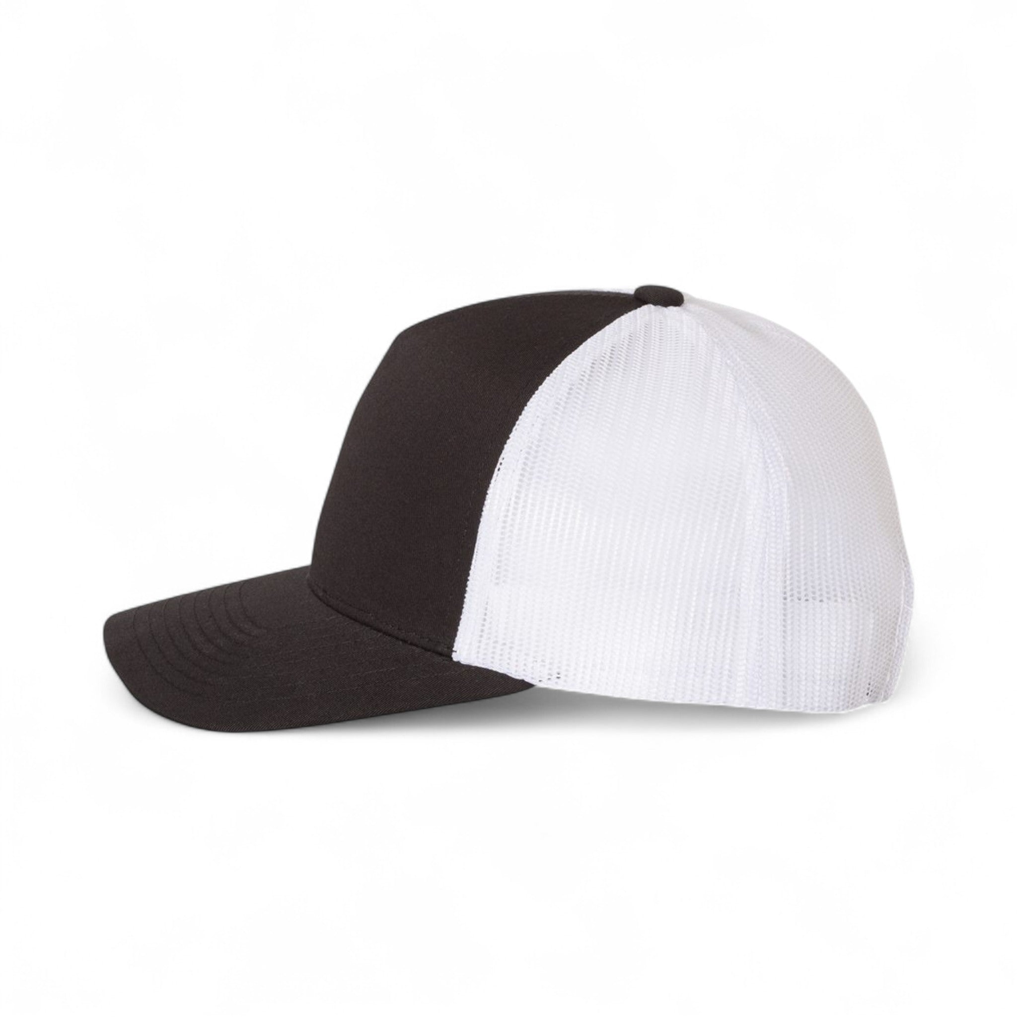 Left side view of YP Classics 6506 custom hat in black and white