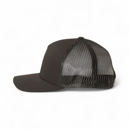 Left side view of YP Classics 6506 custom hat in black