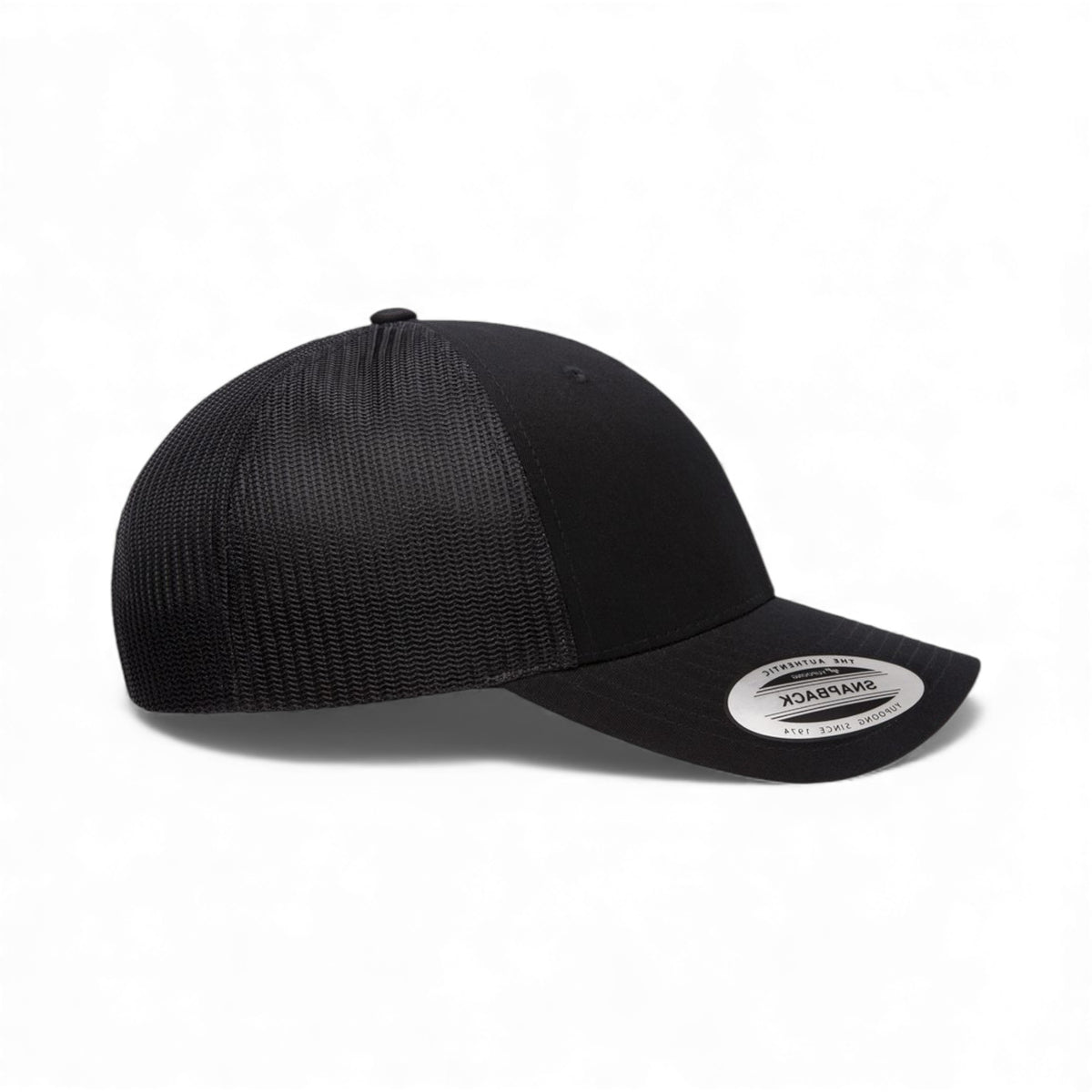 Right side view of YP Classics 6601 custom hat in black