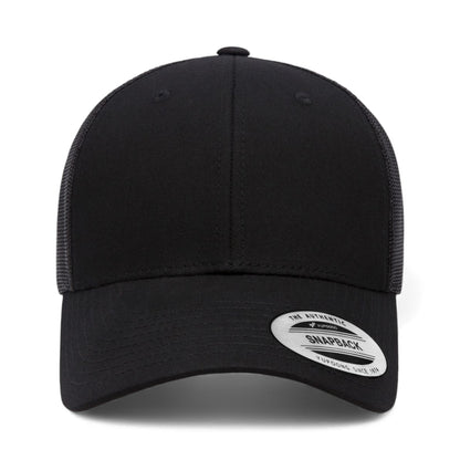 Front view of YP Classics 6601 custom hat in black