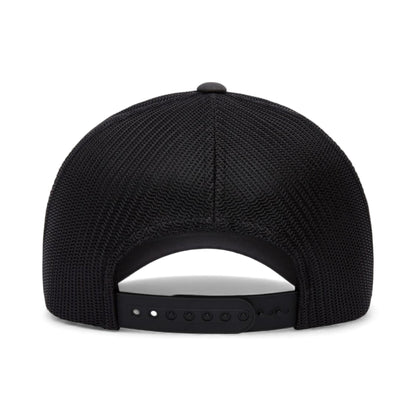 Back view of YP Classics 6601 custom hat in charcoal and black