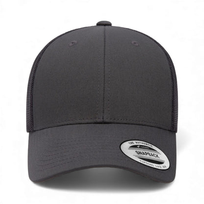 Front view of YP Classics 6601 custom hat in charcoal