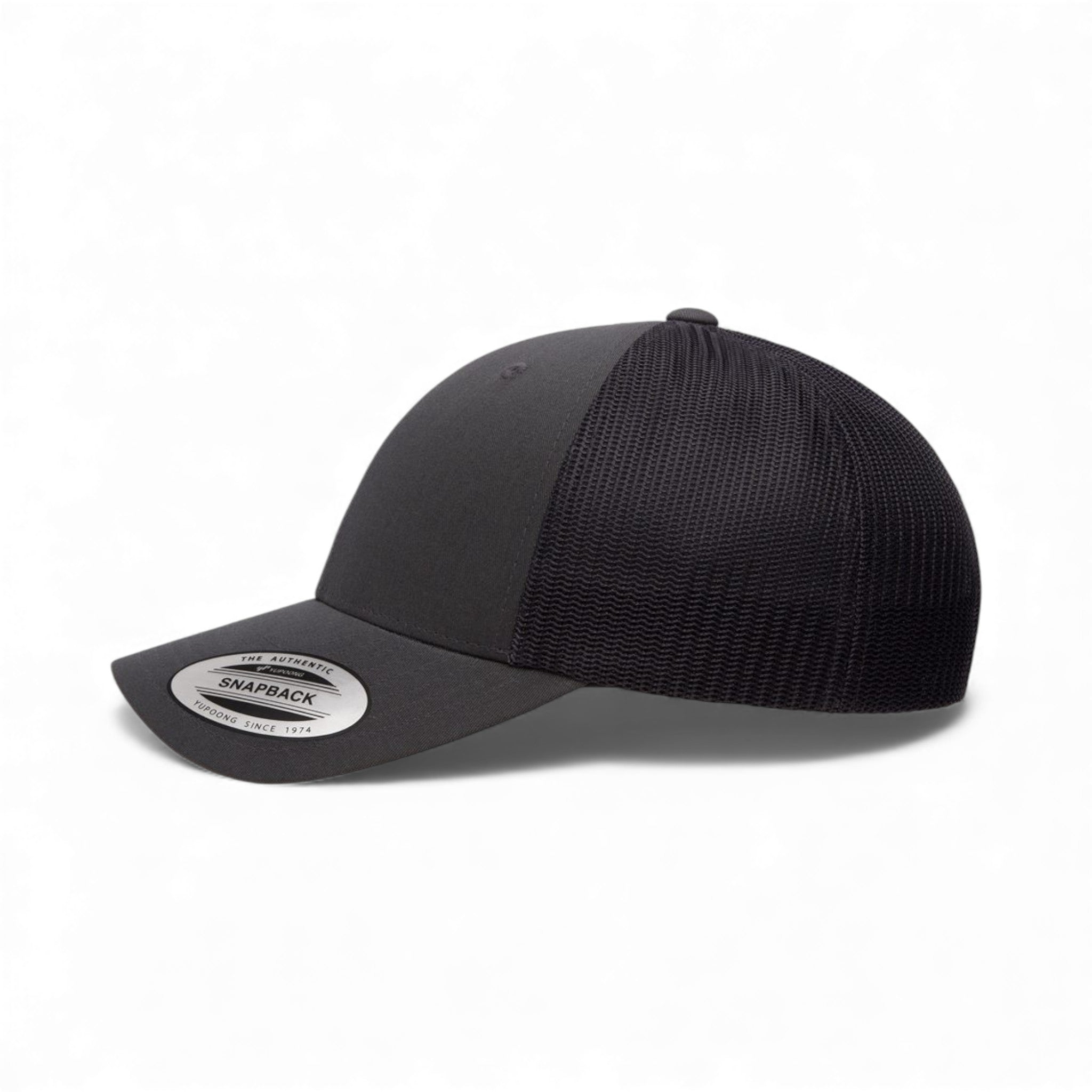 Left side view of YP Classics 6601 custom hat in charcoal