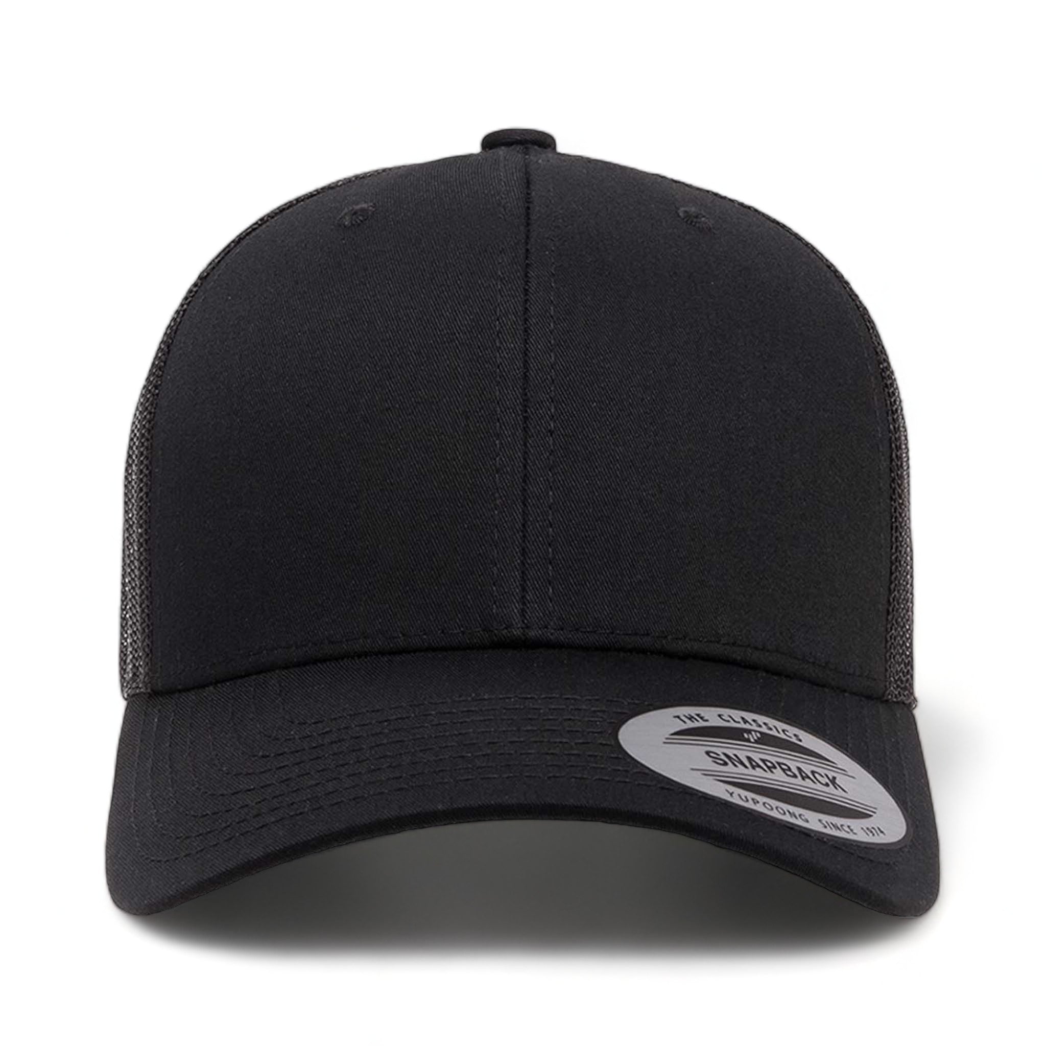 Front view of YP Classics 6606 custom hat in black
