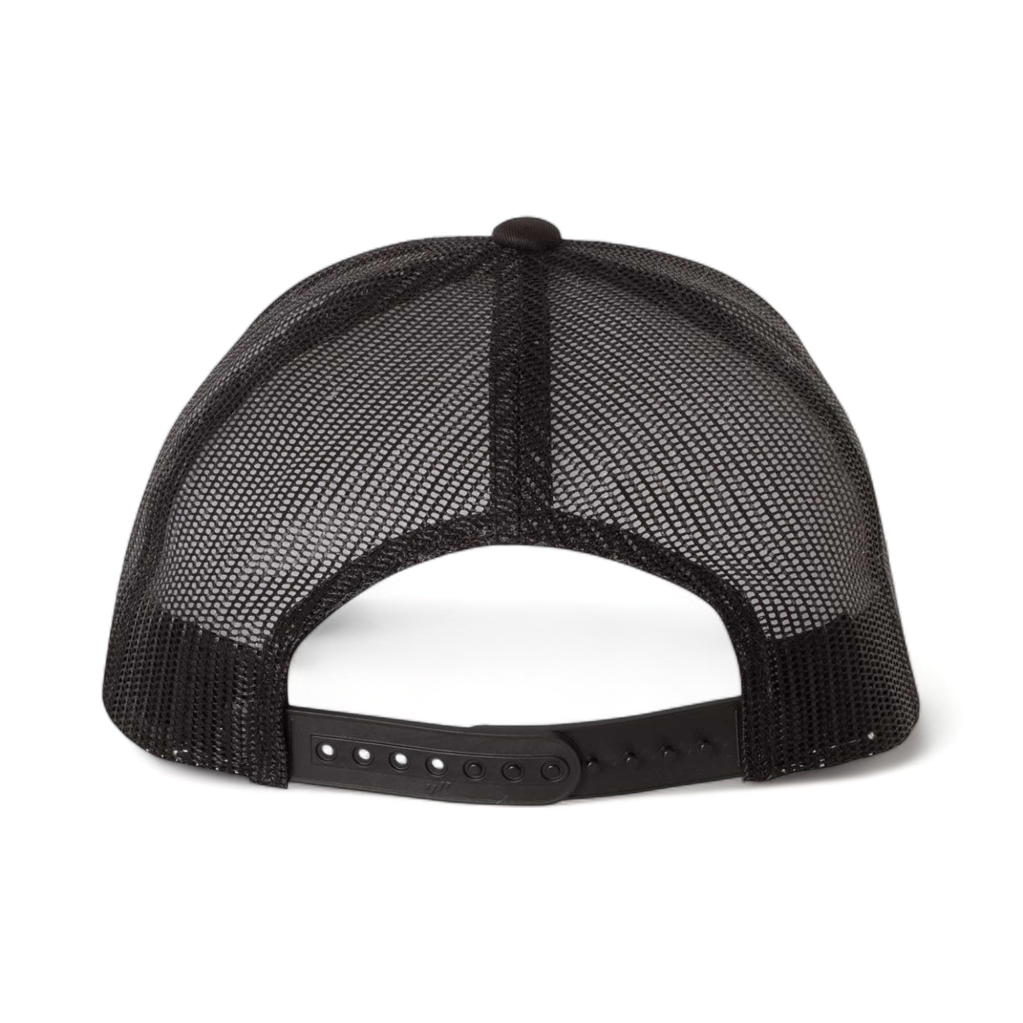 Back view of YP Classics 6606 custom hat in black, white and black
