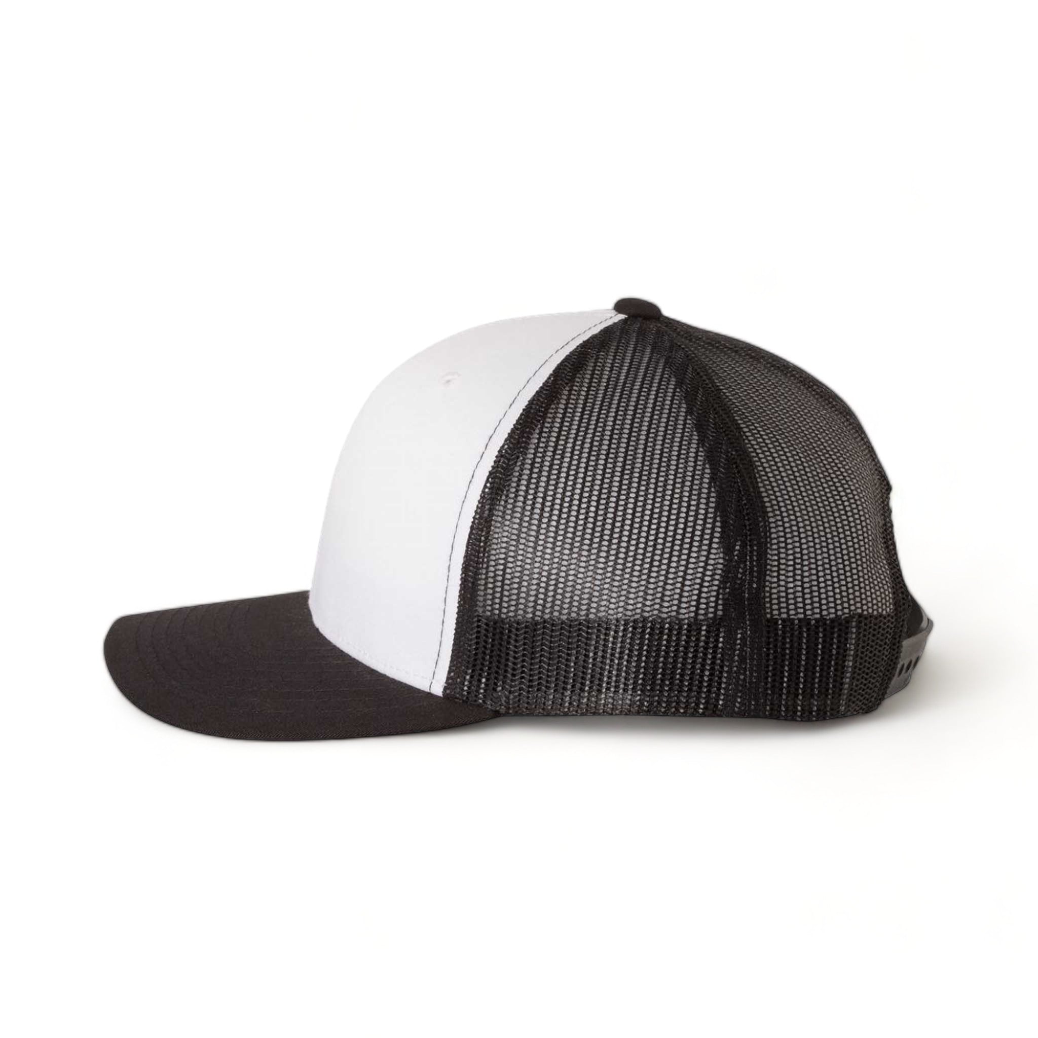 Side view of YP Classics 6606 custom hat in black, white and black