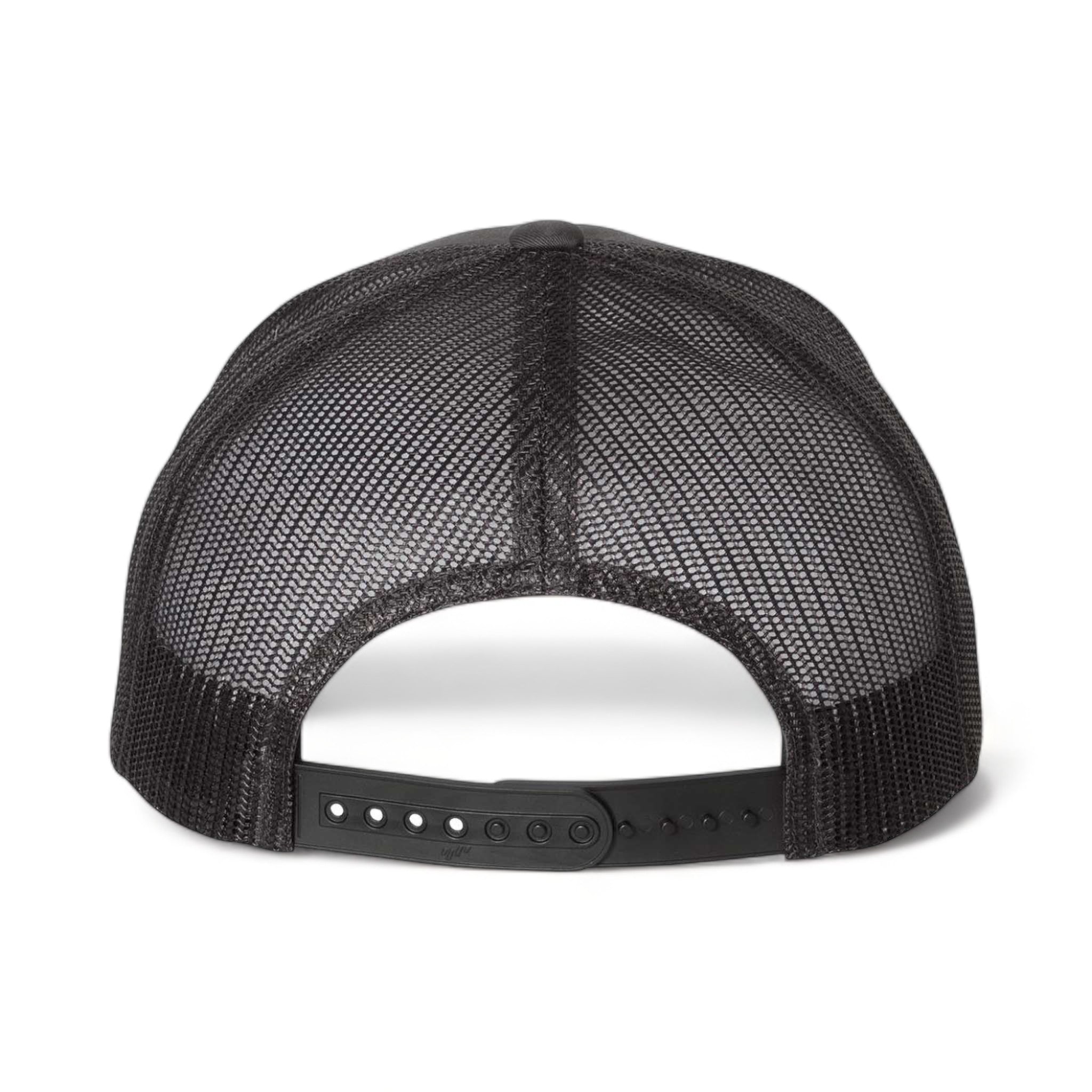 Back view of YP Classics 6606 custom hat in charcoal and black