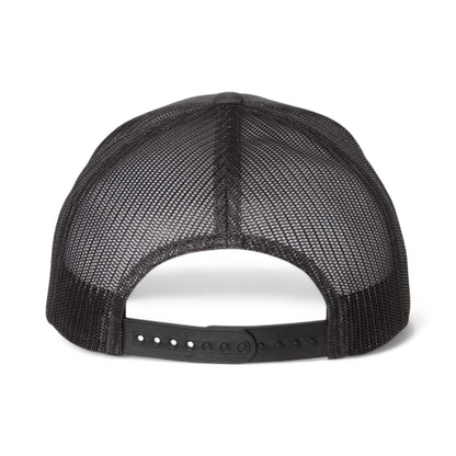 Back view of YP Classics 6606 custom hat in charcoal and black