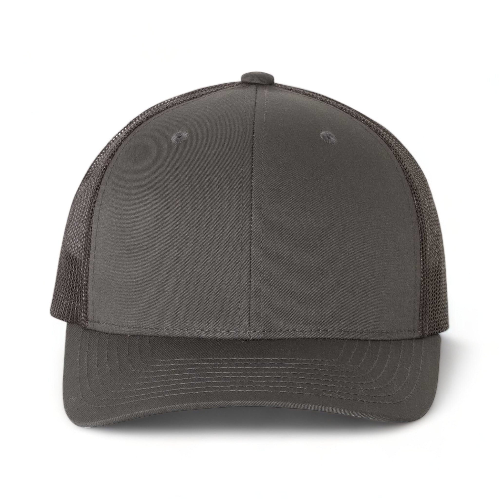 Front view of YP Classics 6606 custom hat in charcoal