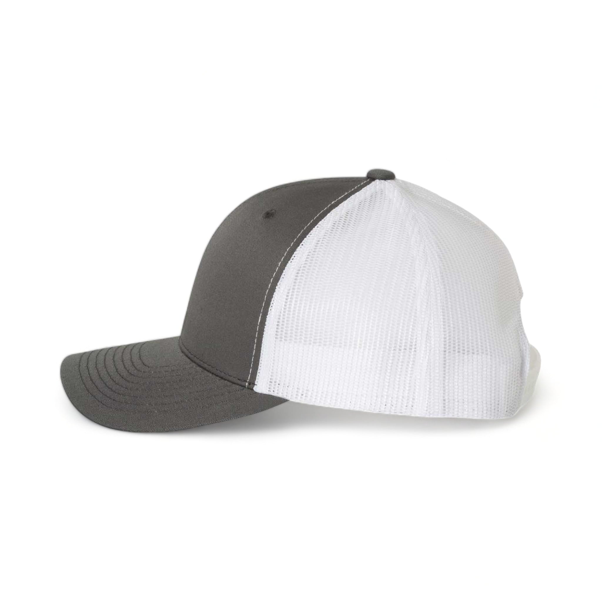 Side view of YP Classics 6606 custom hat in charcoal and white