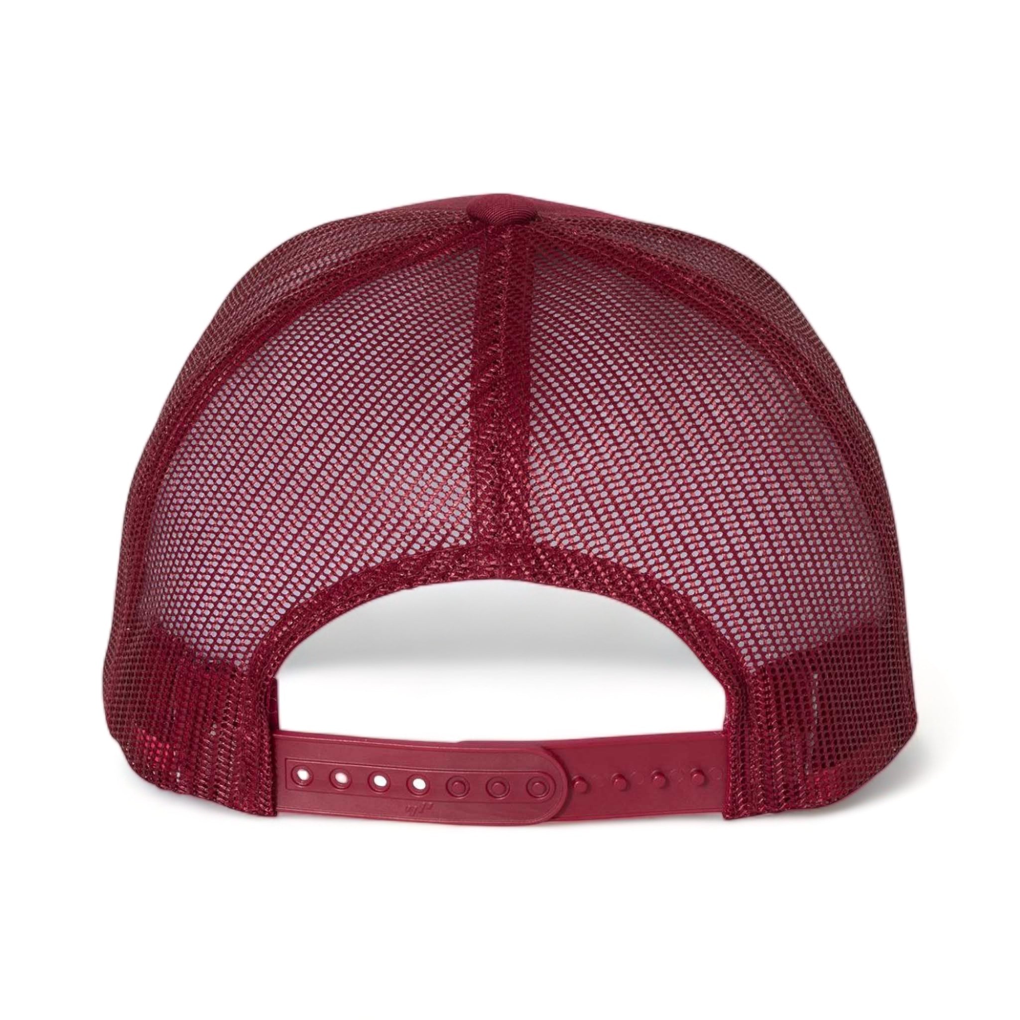 Back view of YP Classics 6606 custom hat in cranberry