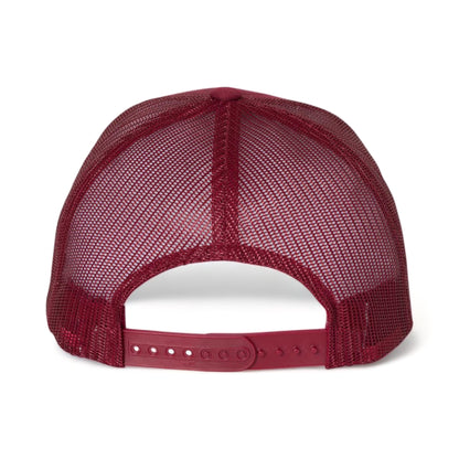 Back view of YP Classics 6606 custom hat in cranberry