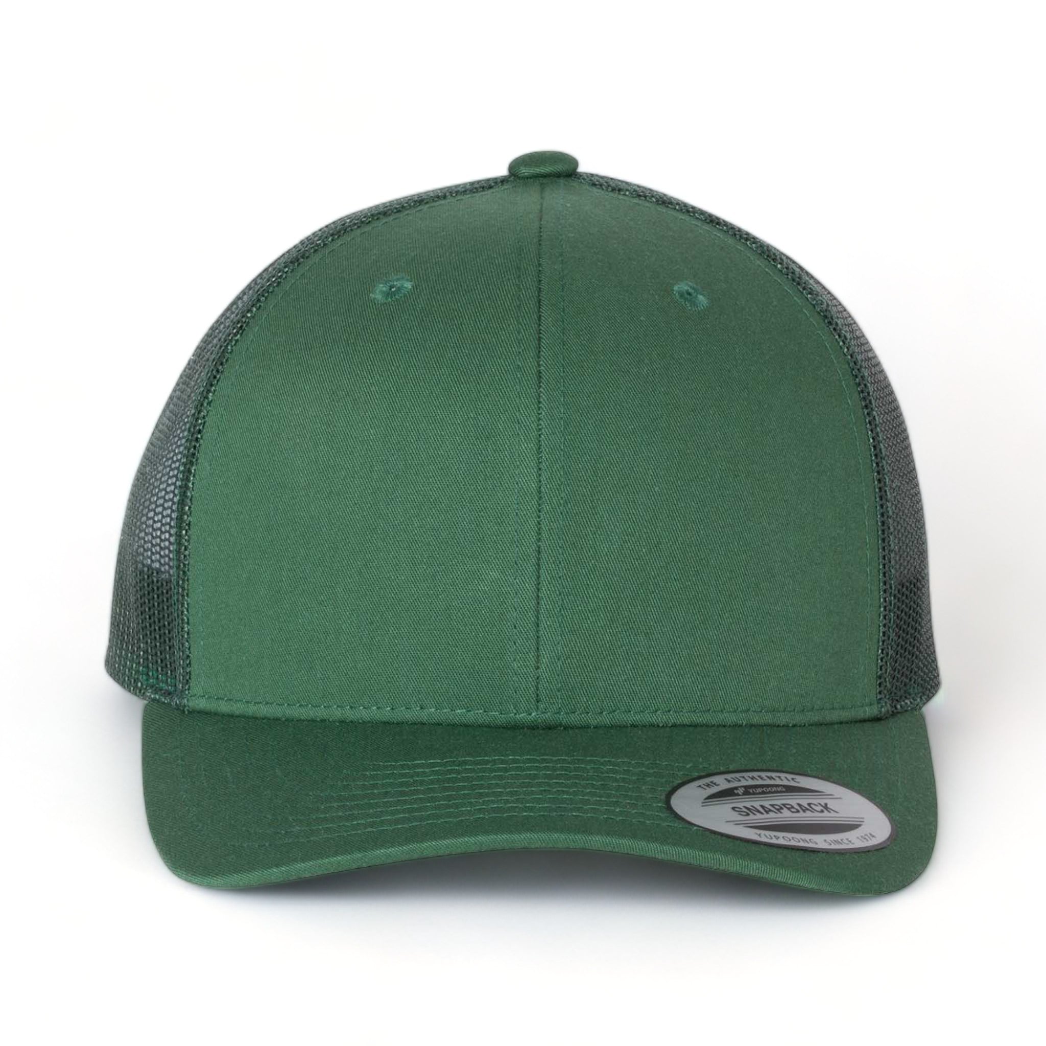 Front view of YP Classics 6606 custom hat in evergreen