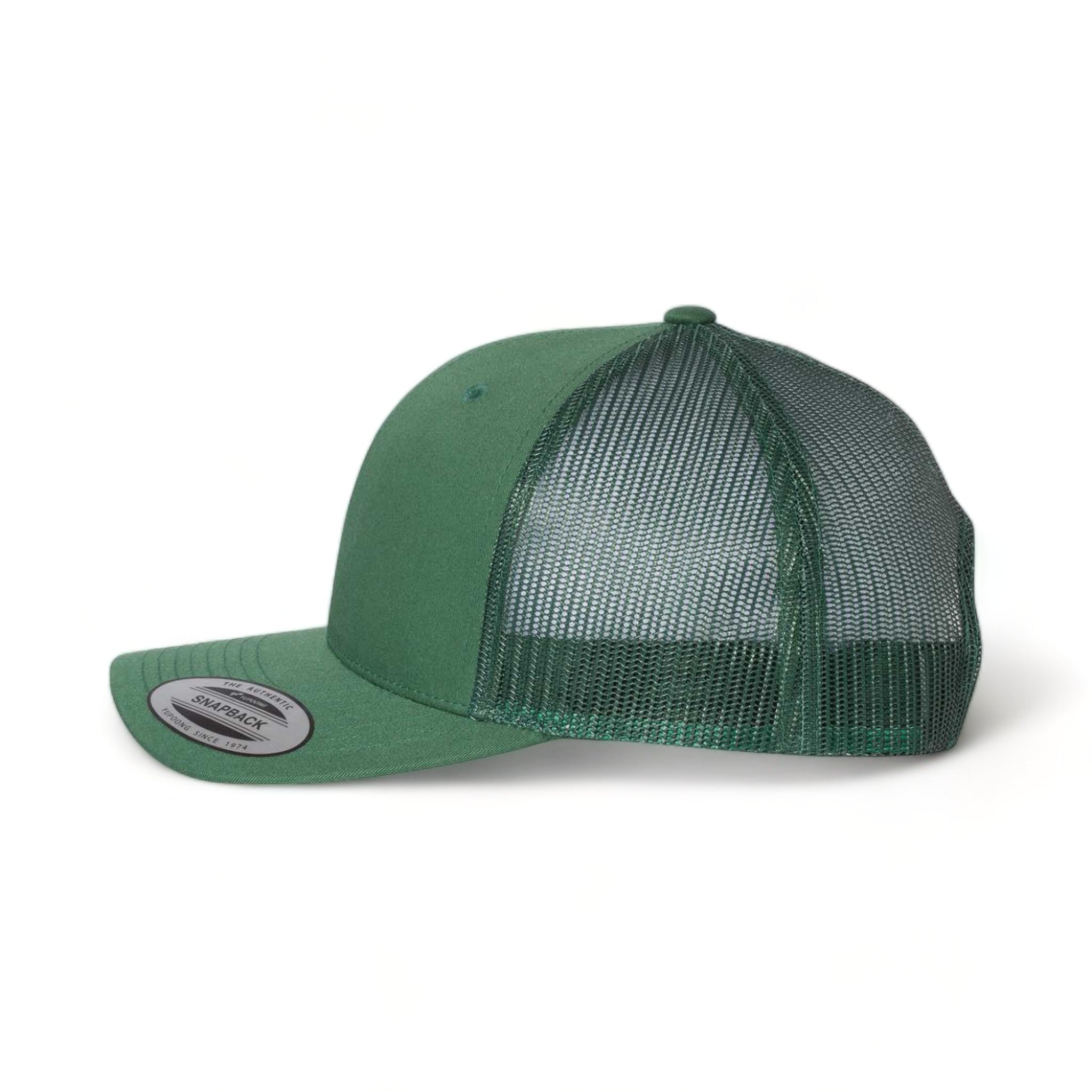 Side view of YP Classics 6606 custom hat in evergreen