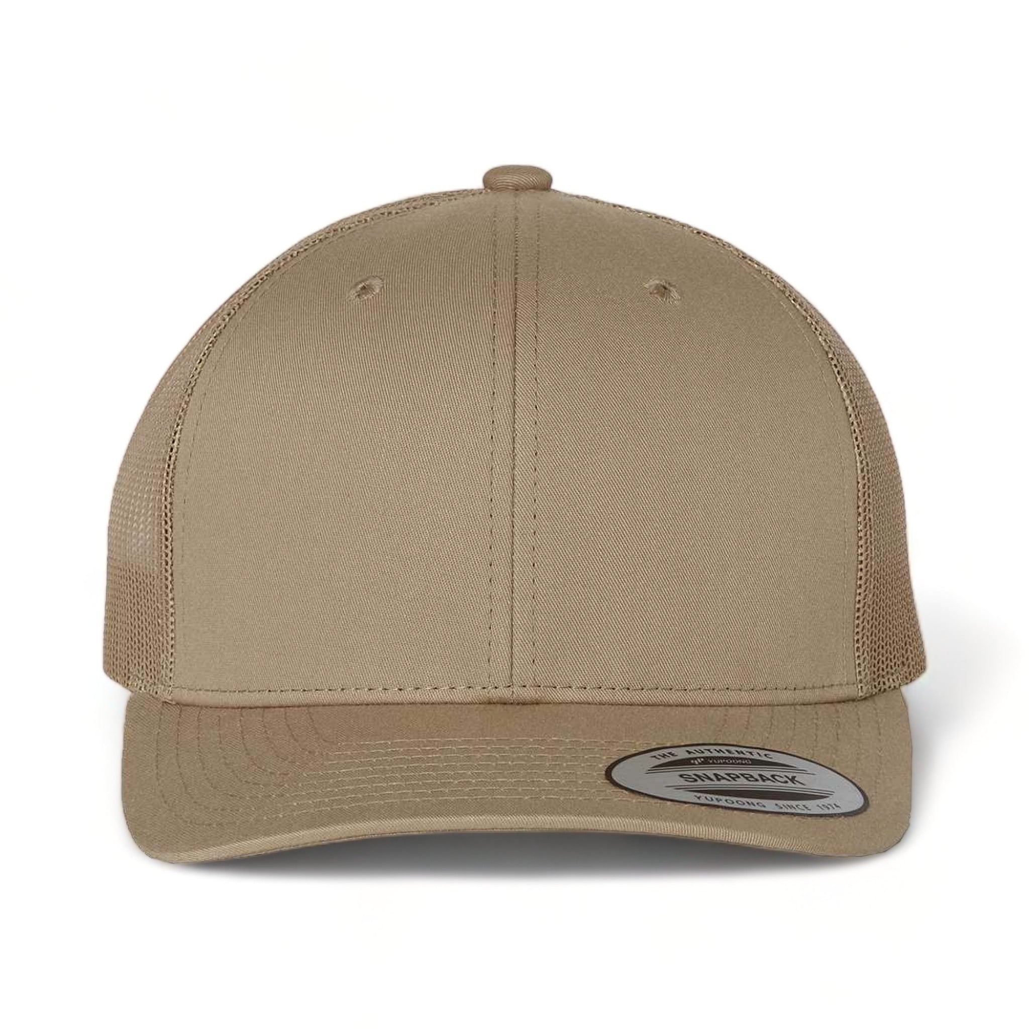 Front view of YP Classics 6606 custom hat in khaki
