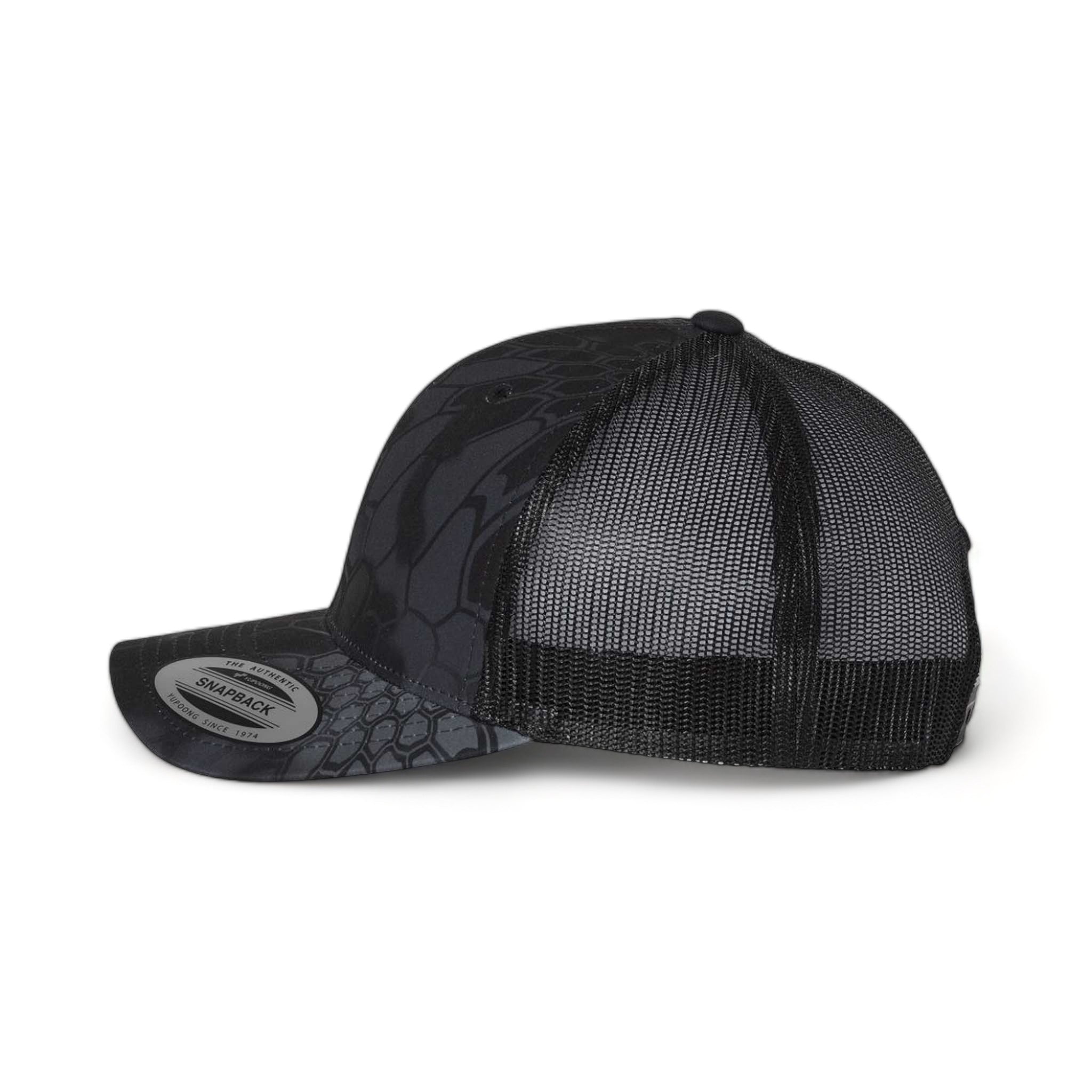 Side view of YP Classics 6606 custom hat in kryptek typhon