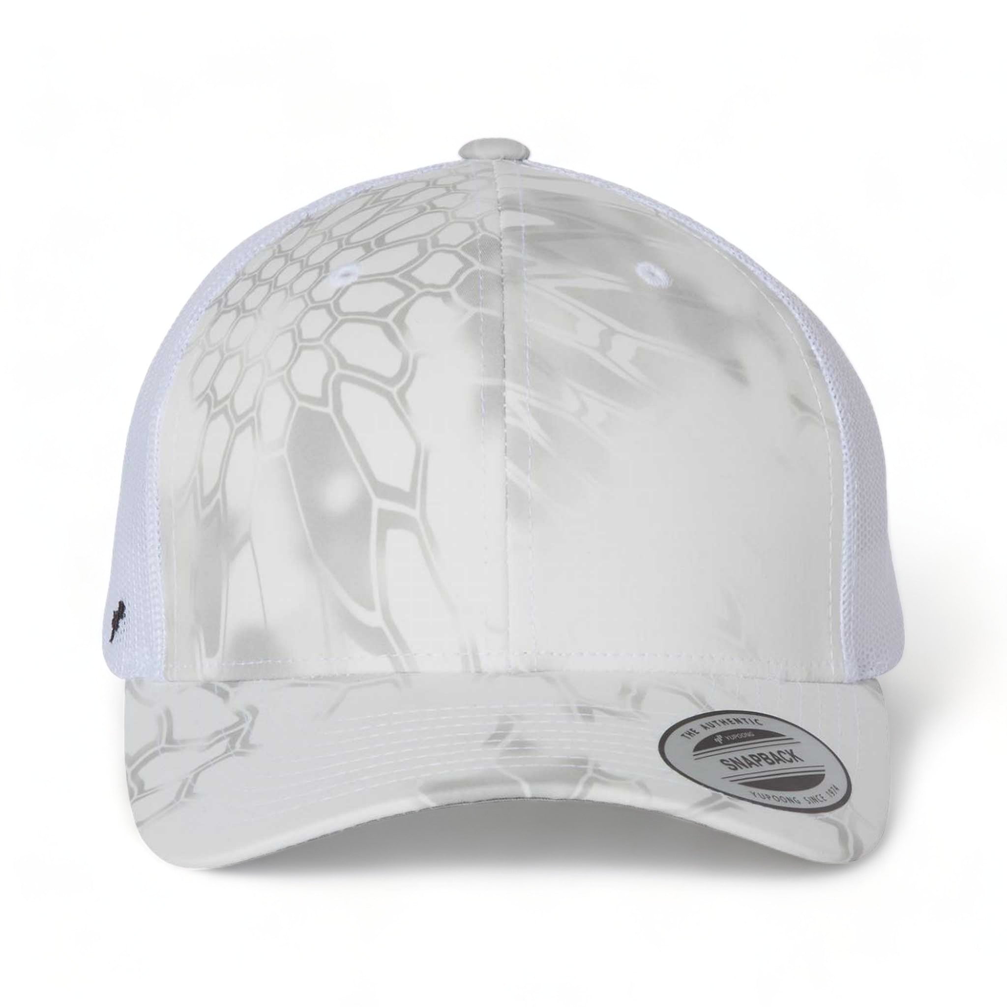 Front view of YP Classics 6606 custom hat in kryptek wraith