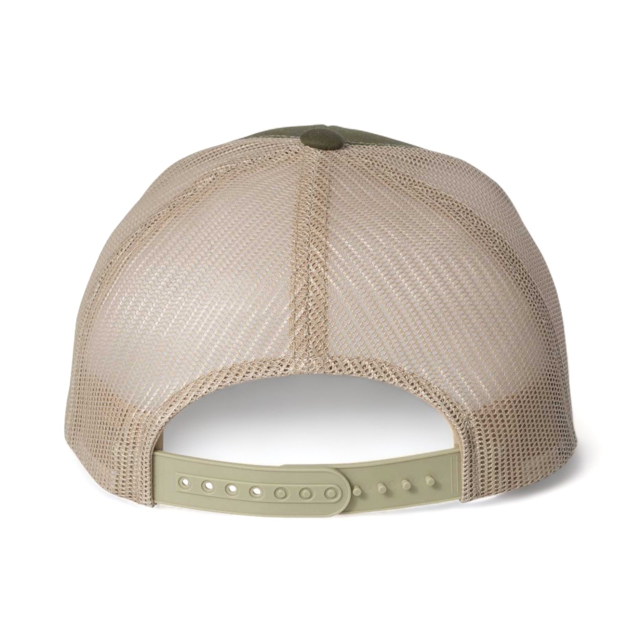 Back view of YP Classics 6606 custom hat in moss and khaki