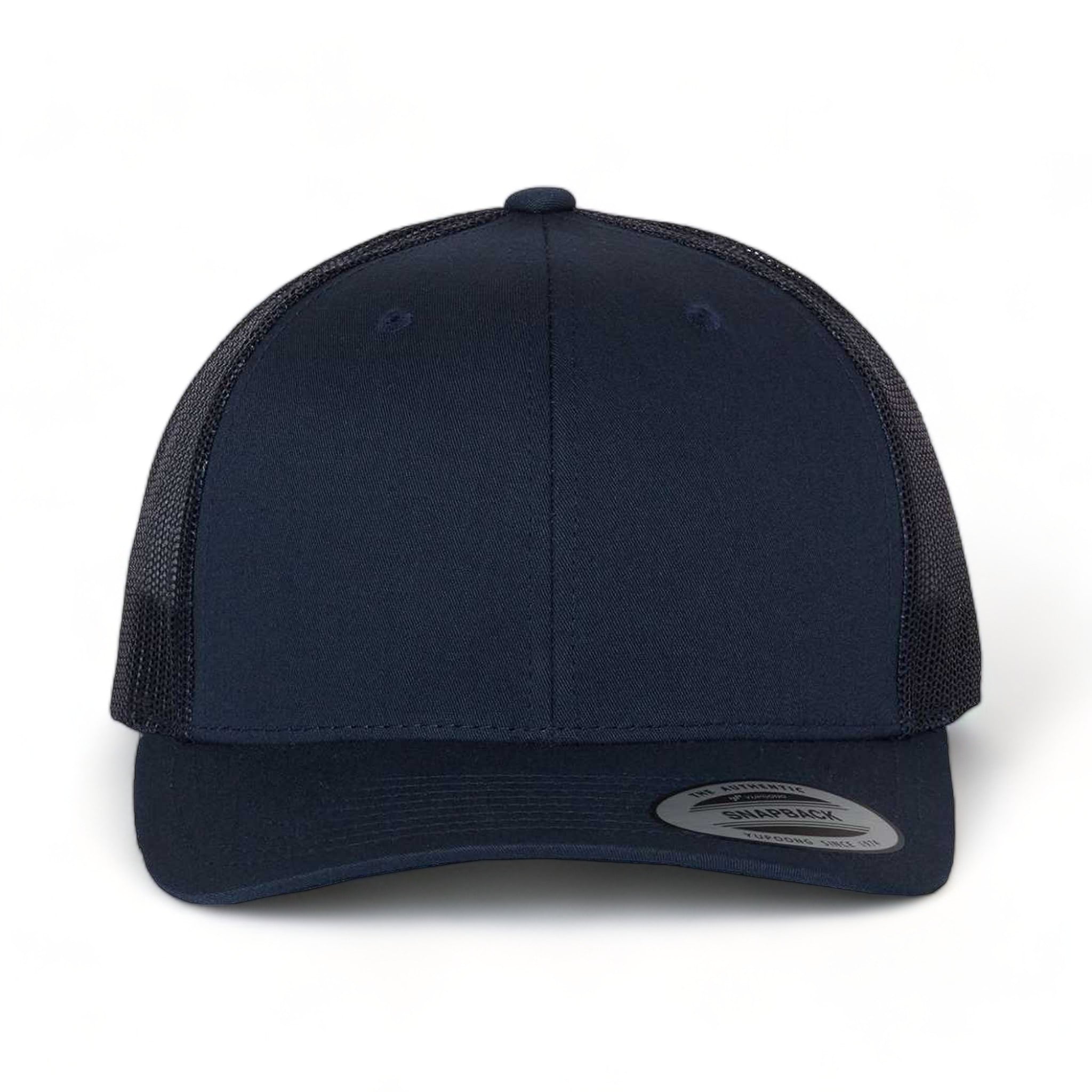 Front view of YP Classics 6606 custom hat in navy