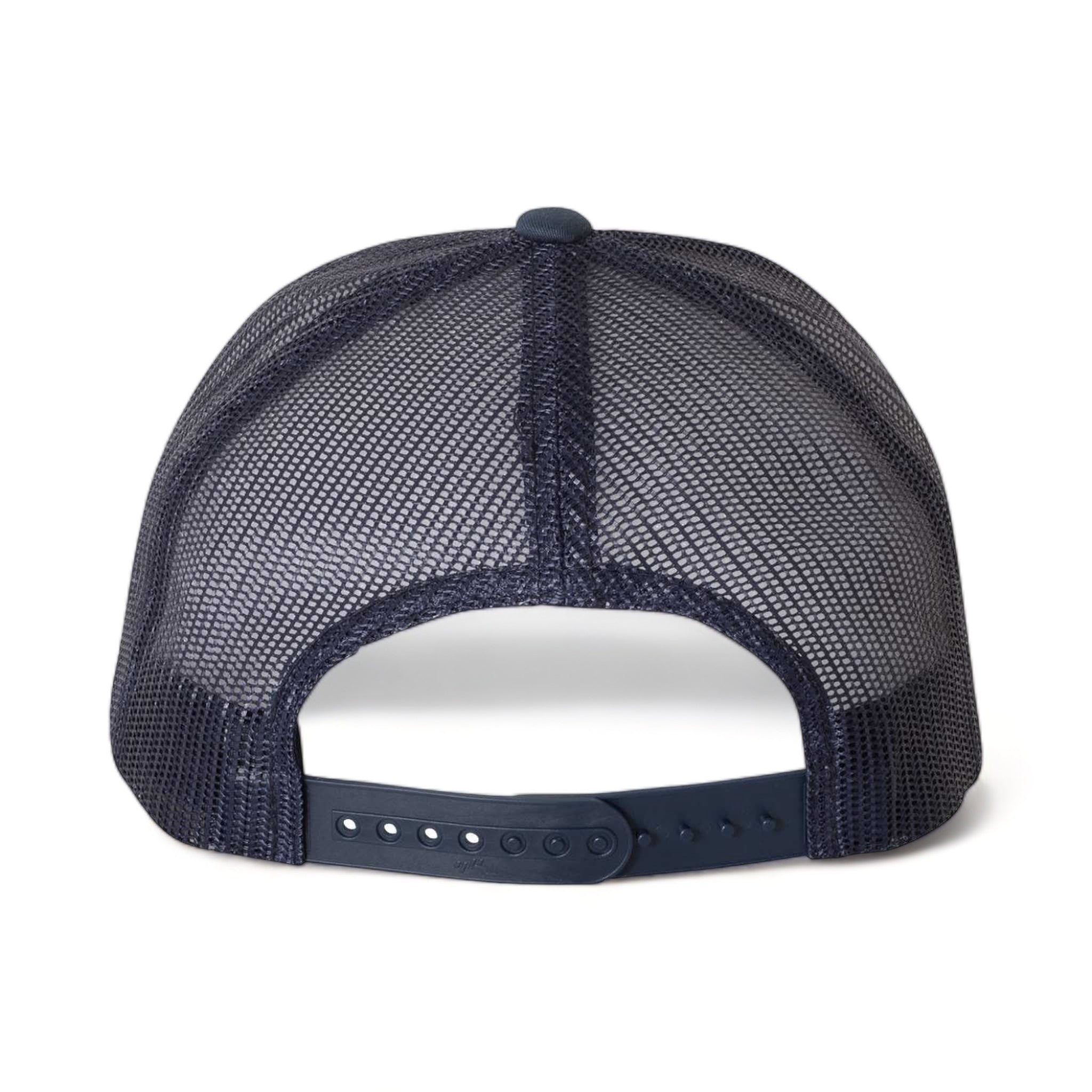 Back view of YP Classics 6606 custom hat in navy,  white and navy