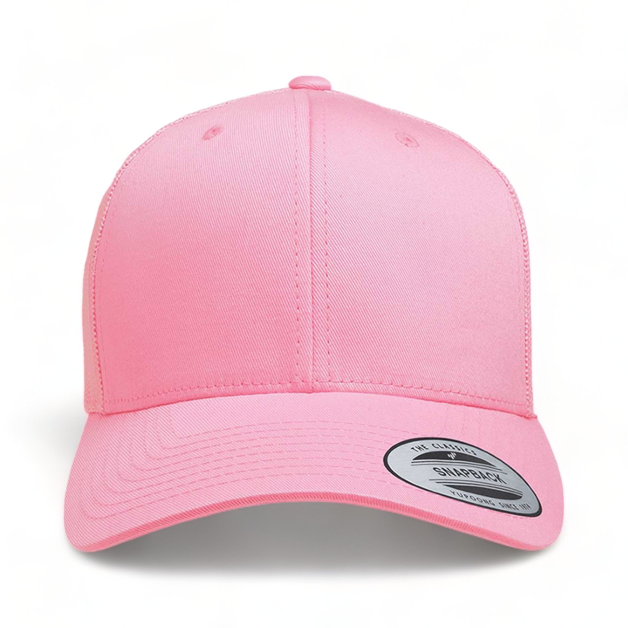 Front view of YP Classics 6606 custom hat in pink