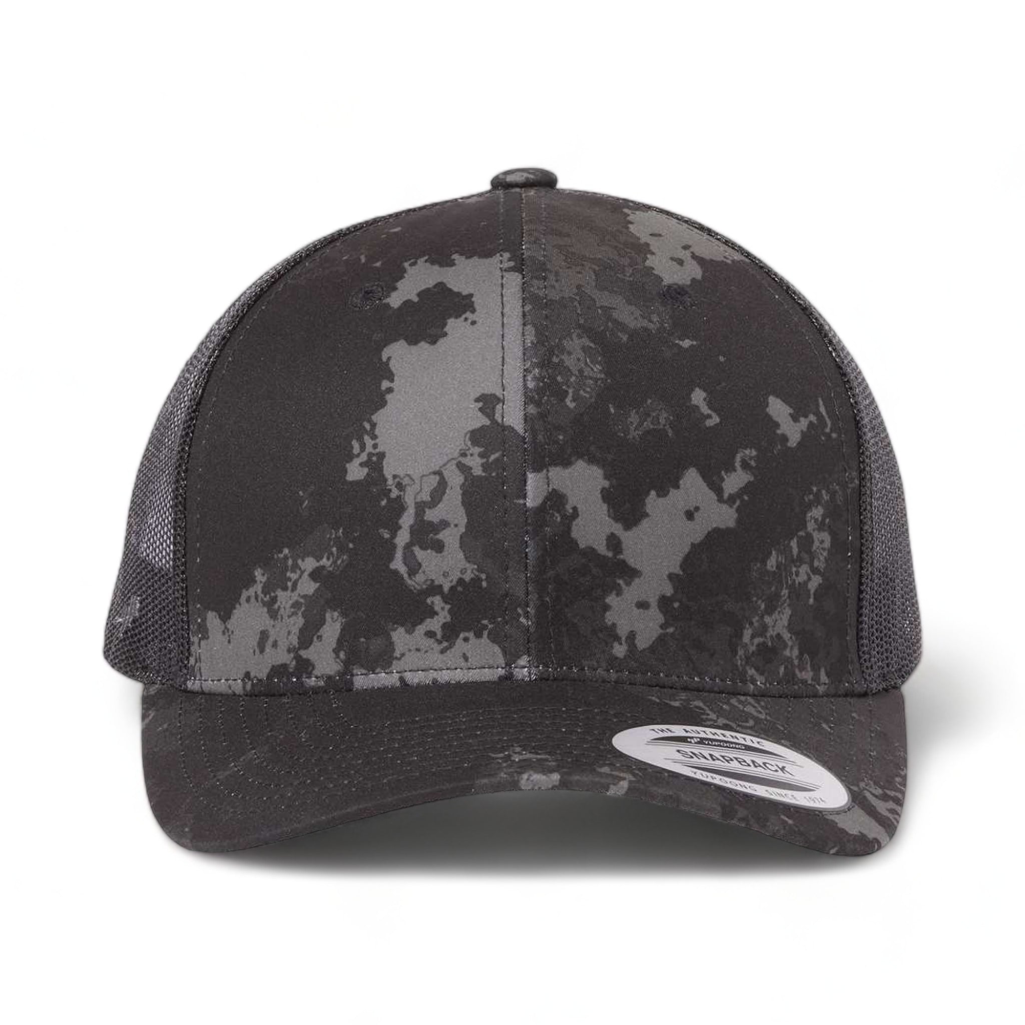 Front view of YP Classics 6606 custom hat in poseidon black