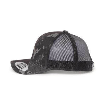 Side view of YP Classics 6606 custom hat in poseidon black