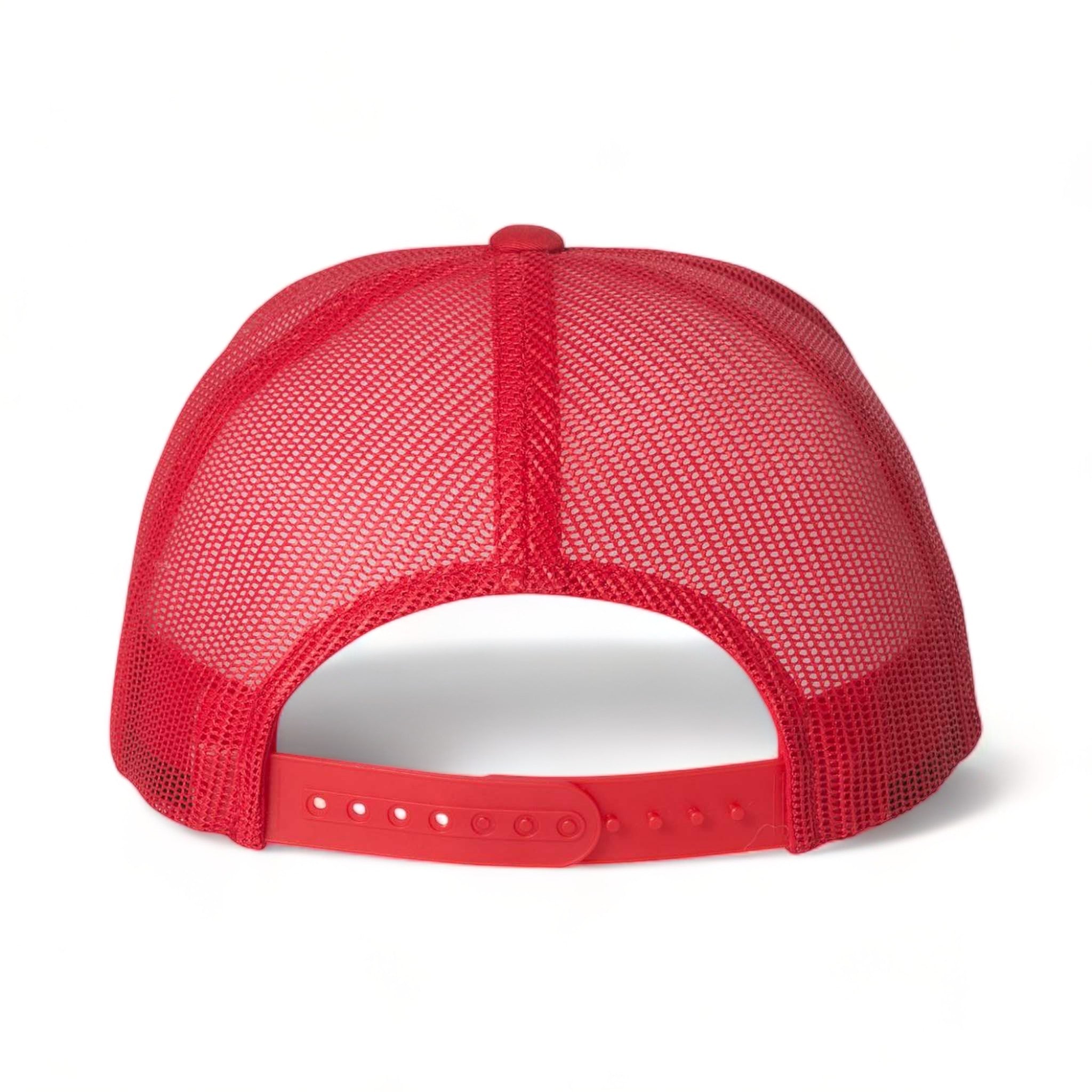 Back view of YP Classics 6606 custom hat in red