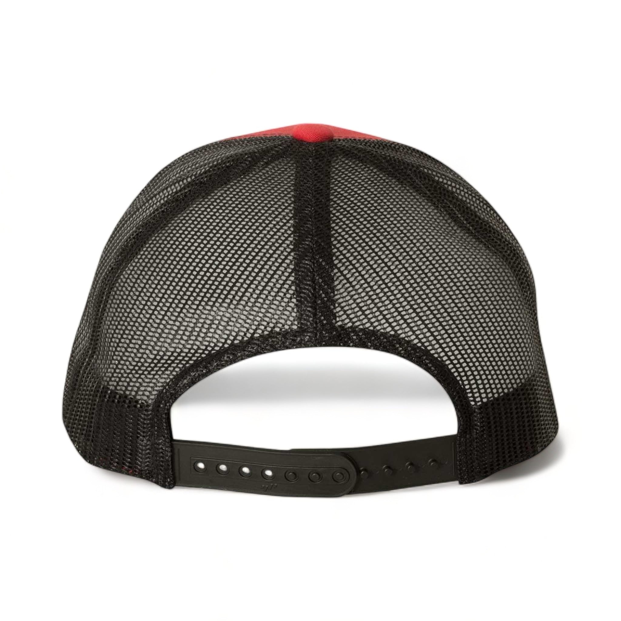 Back view of YP Classics 6606 custom hat in red and black