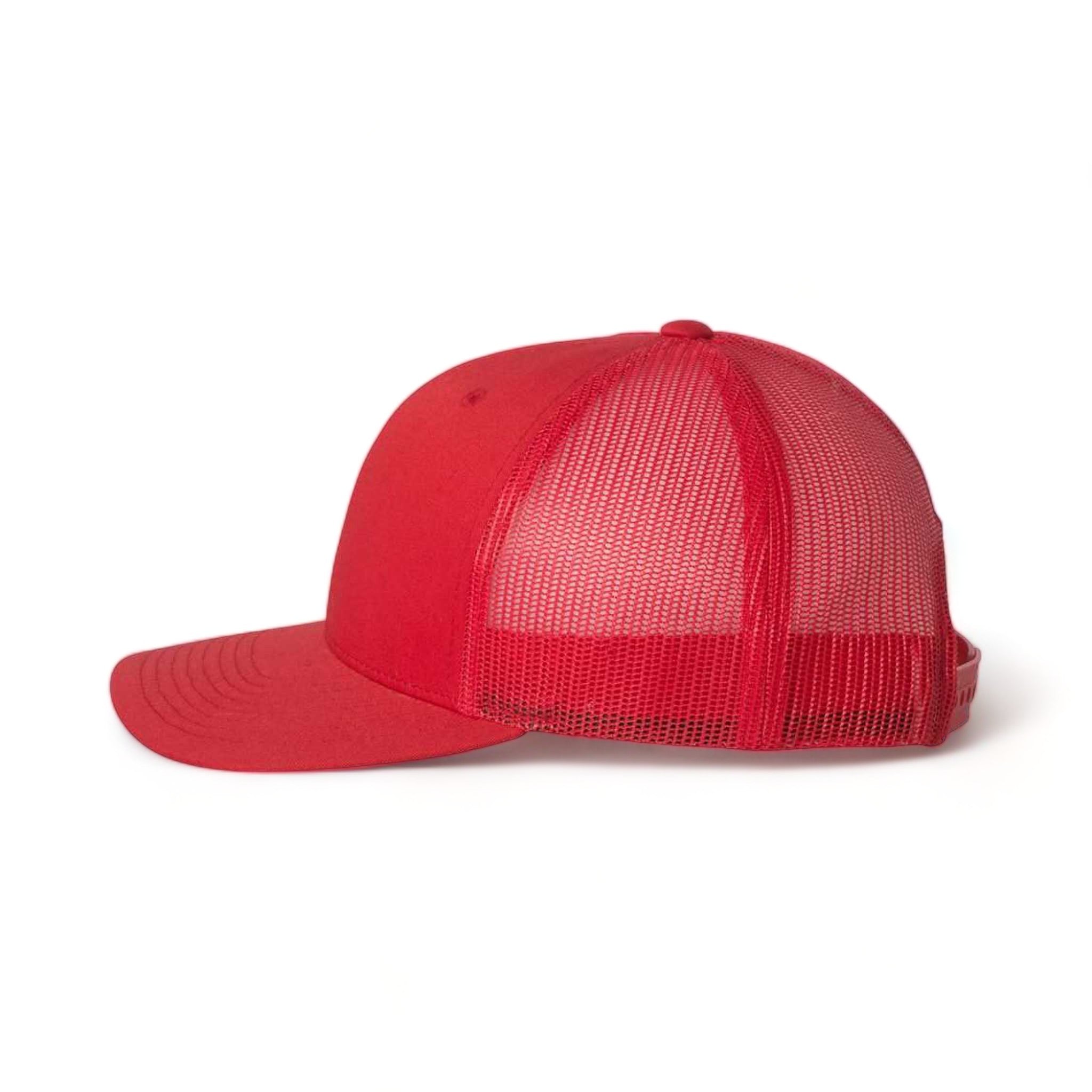 Side view of YP Classics 6606 custom hat in red