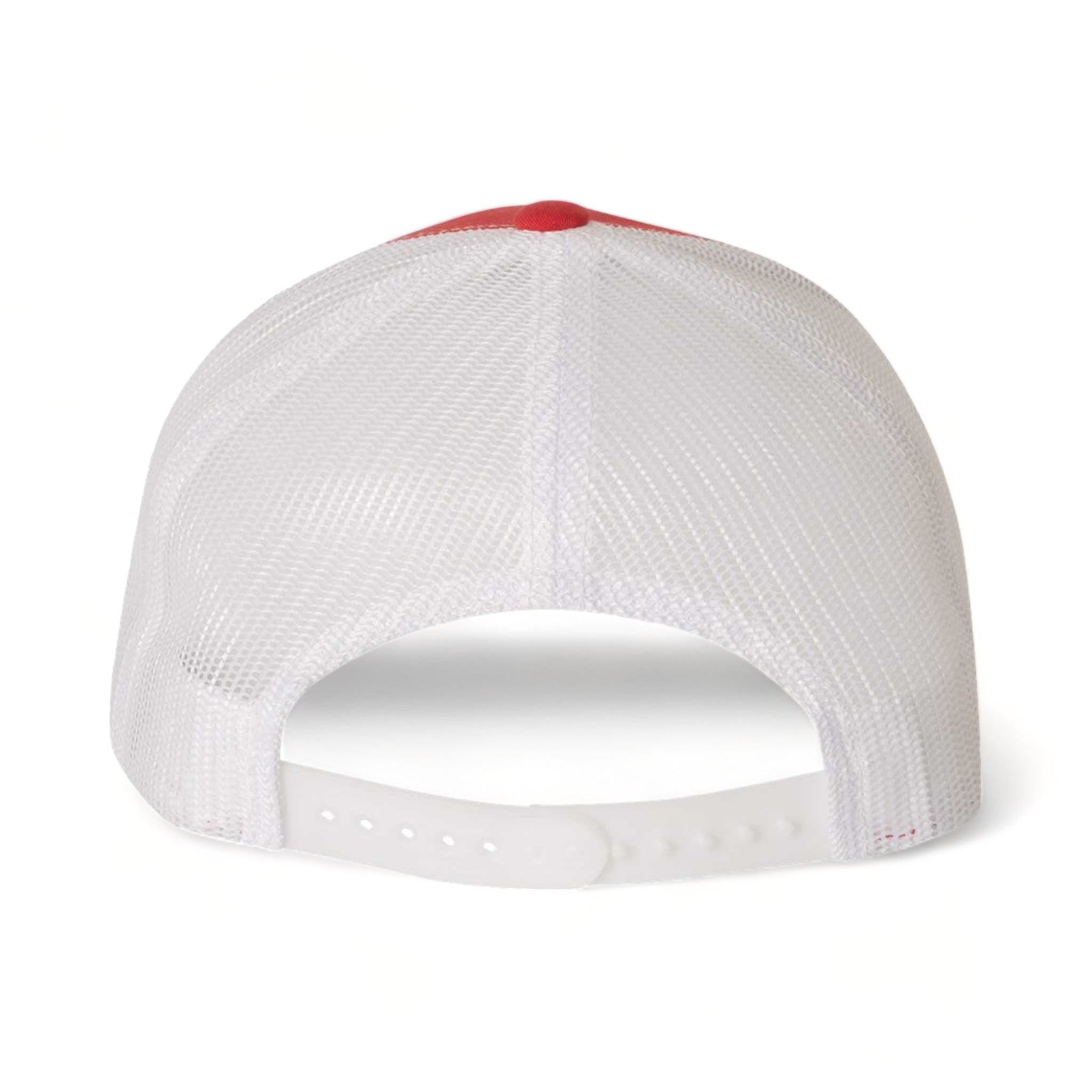 Back view of YP Classics 6606 custom hat in red and white