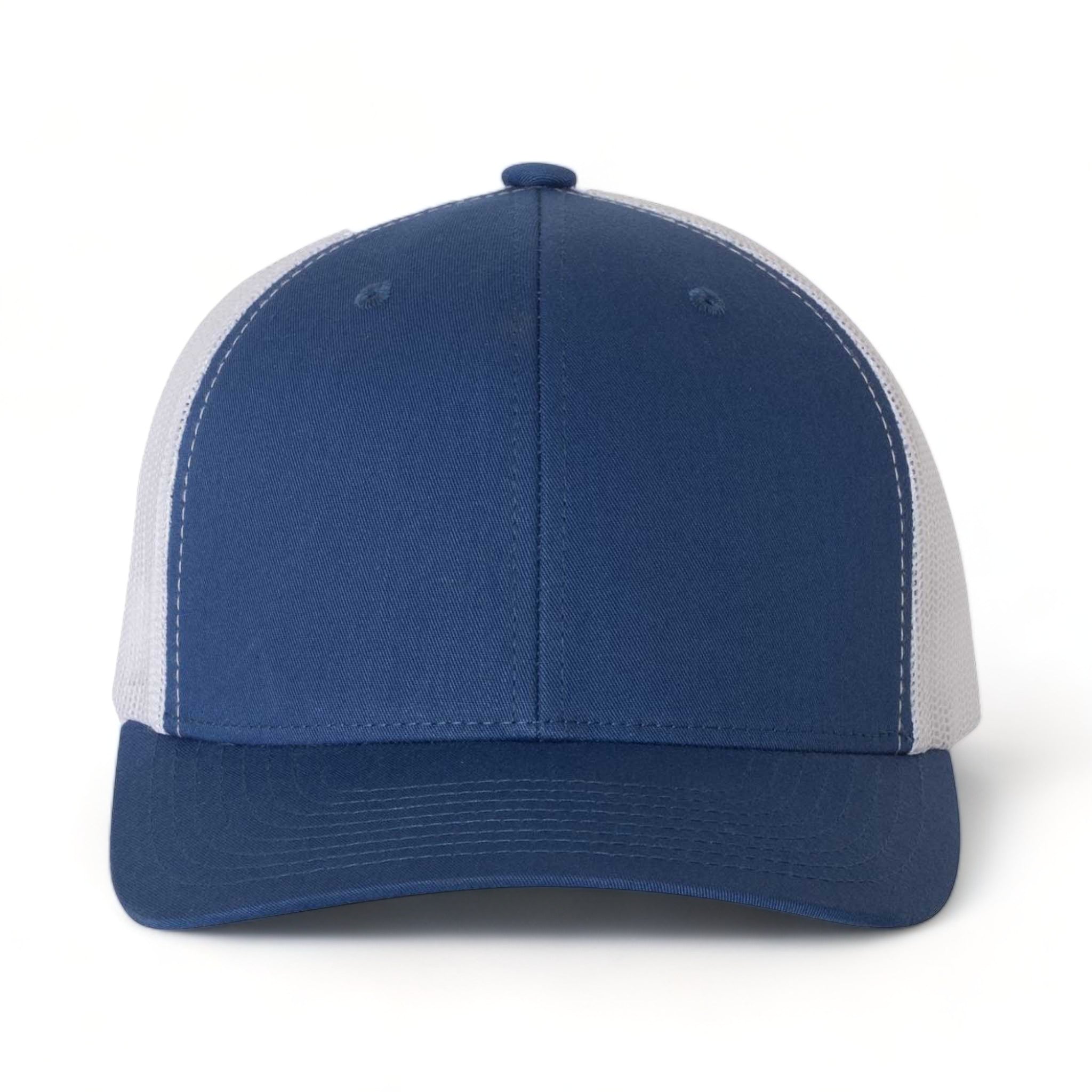Front view of YP Classics 6606 custom hat in royal and white