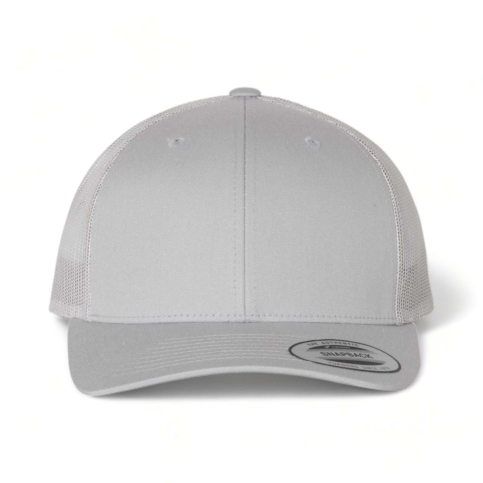 Front view of YP Classics 6606 custom hat in silver