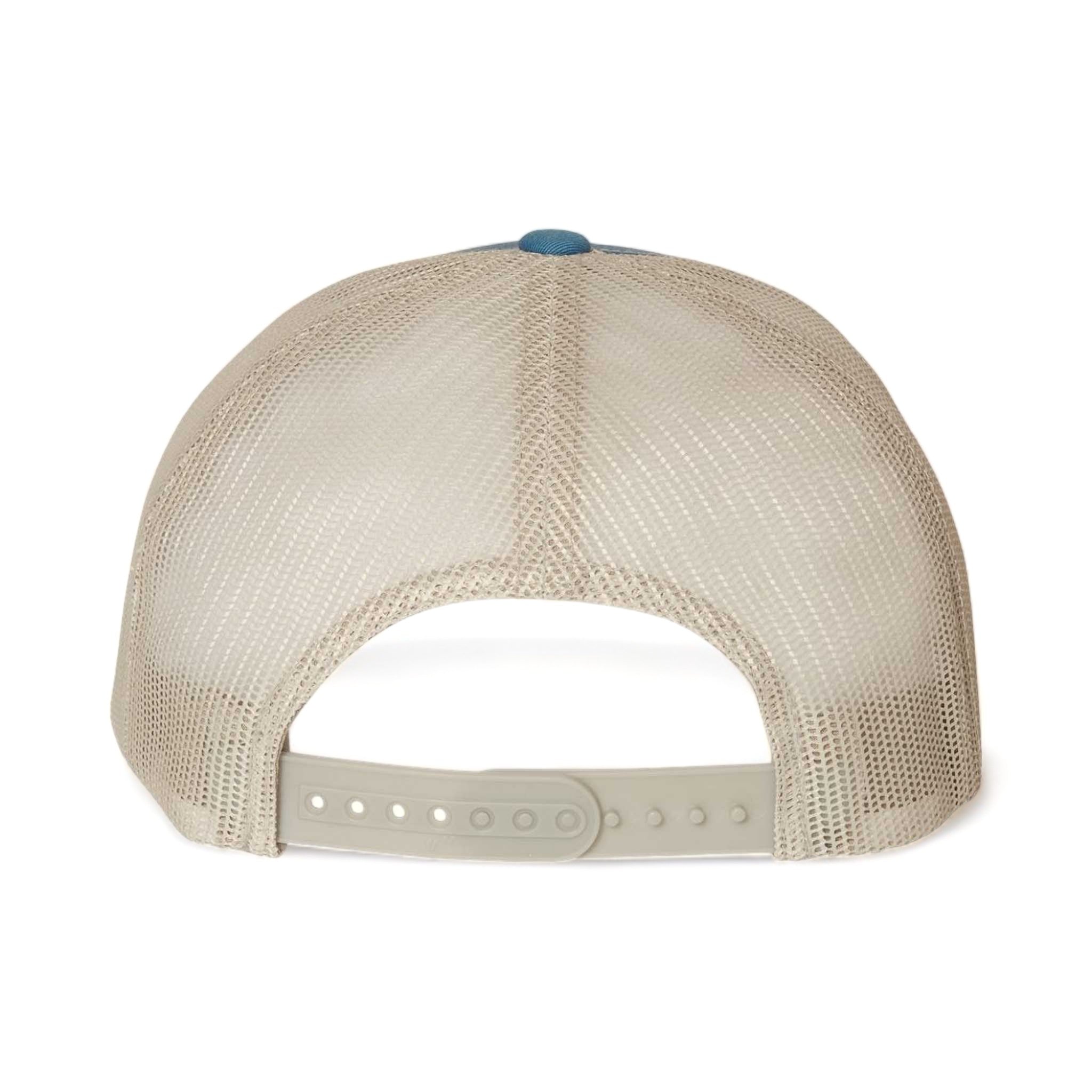 Back view of YP Classics 6606 custom hat in steel blue and silver