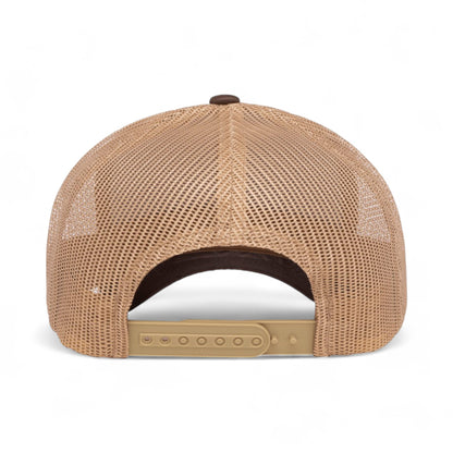 Back view of YP Classics 6606 custom hat in brown and khaki