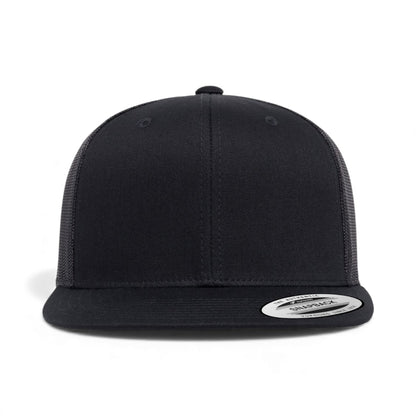 Front view of YP Classics 6609 custom hat in black