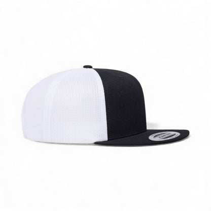 Right side view of YP Classics 6609 custom hat in black and white