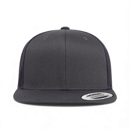 Front view of YP Classics 6609 custom hat in charcoal