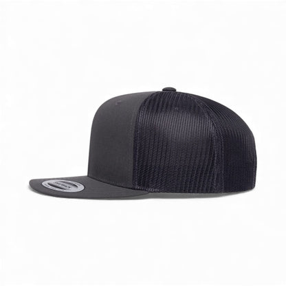 Left side view of YP Classics 6609 custom hat in charcoal