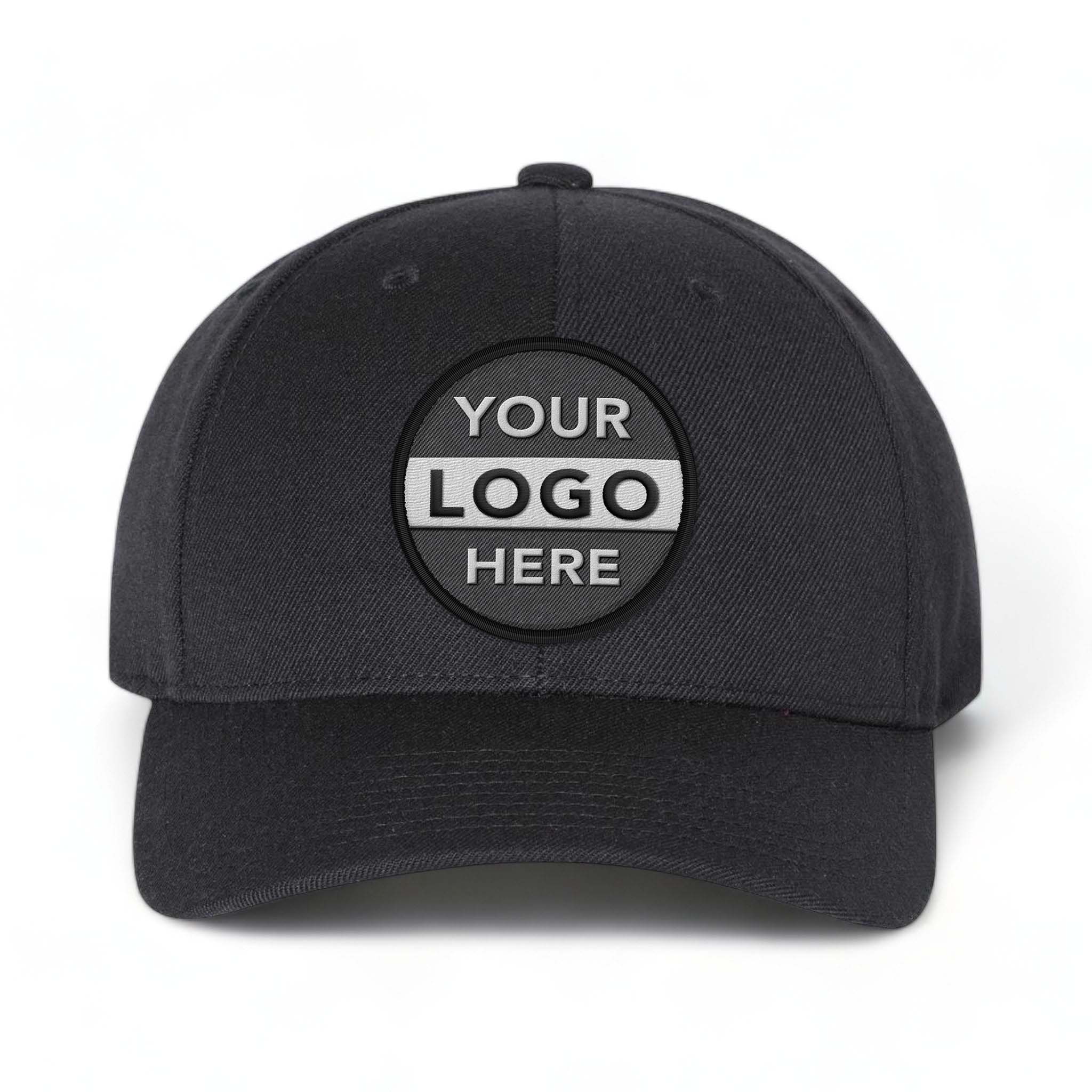 YP Classics 6789M custom embroidered patch hat in black