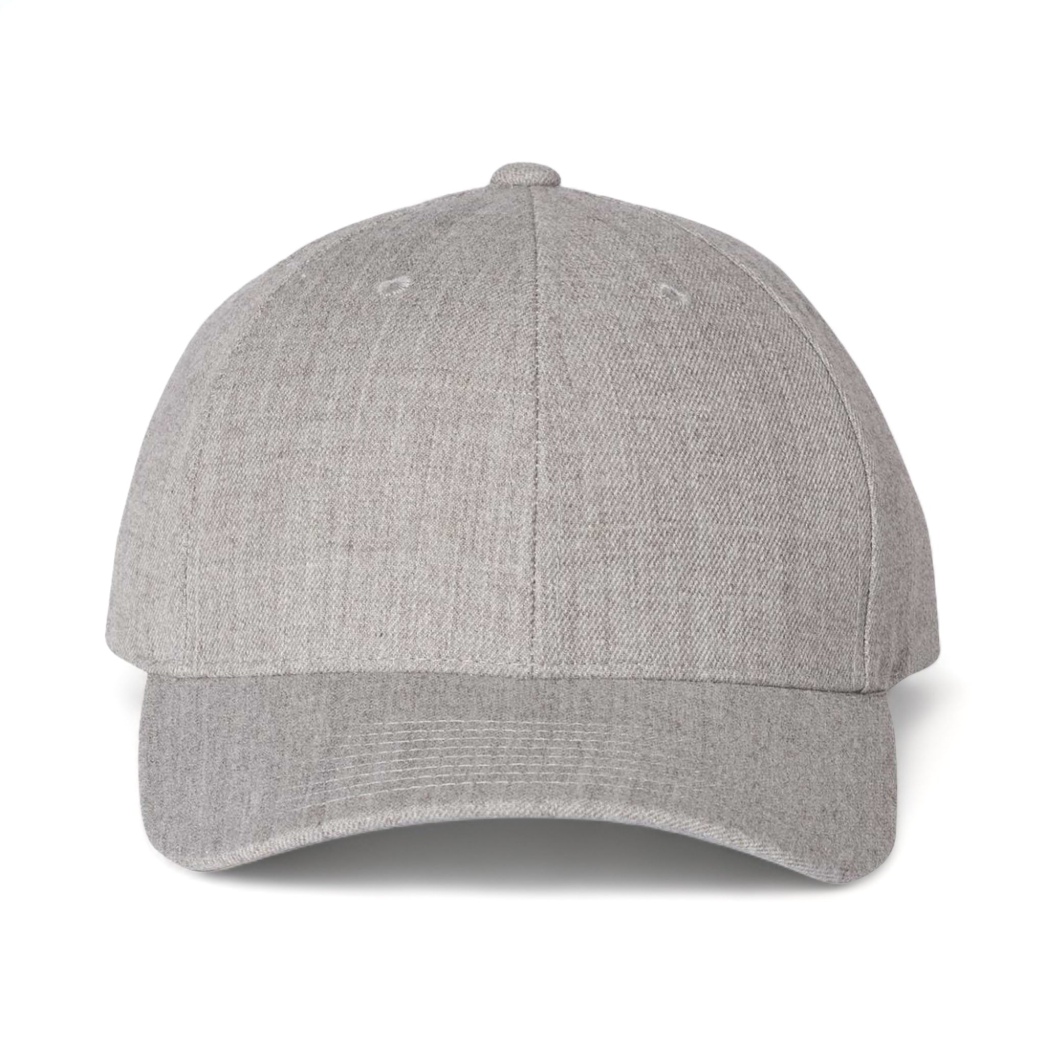 Front view of YP Classics 6789M custom hat in heather grey