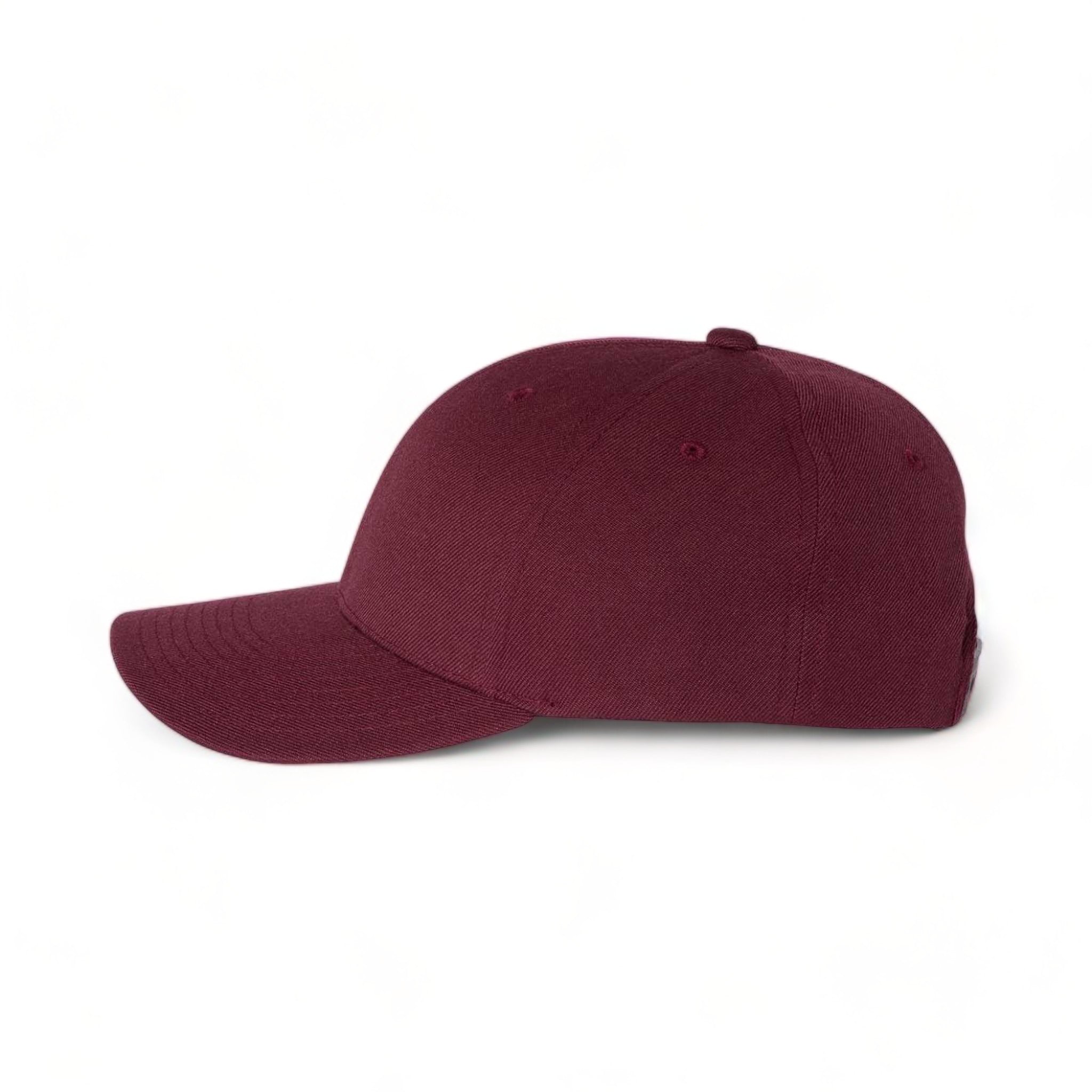 Side view of YP Classics 6789M custom hat in maroon