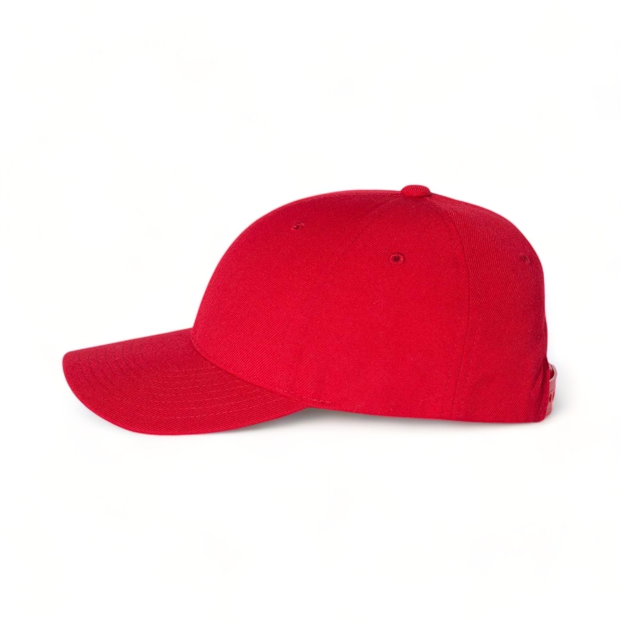 Side view of YP Classics 6789M custom hat in red