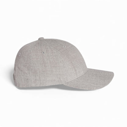 Right side view of YP Classics 6789M custom hat in heather grey